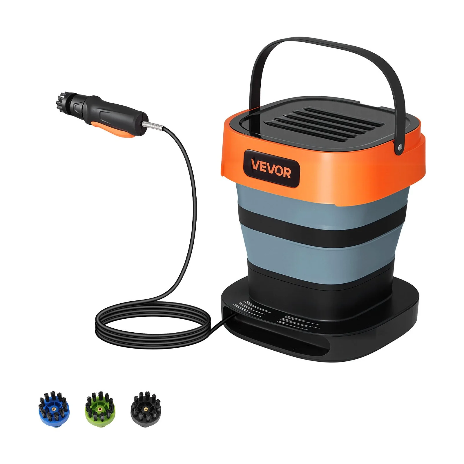Portable Cordless Pressure Washer with 2.64 Gal Tank, Foldable Power Washer 109 Max PSI 0.79 Max GPM, 3 Nozzles,Flexible 78.7 in Hose, Type-C Charging, for Bike Cleaning, Patio, Camping, Garden