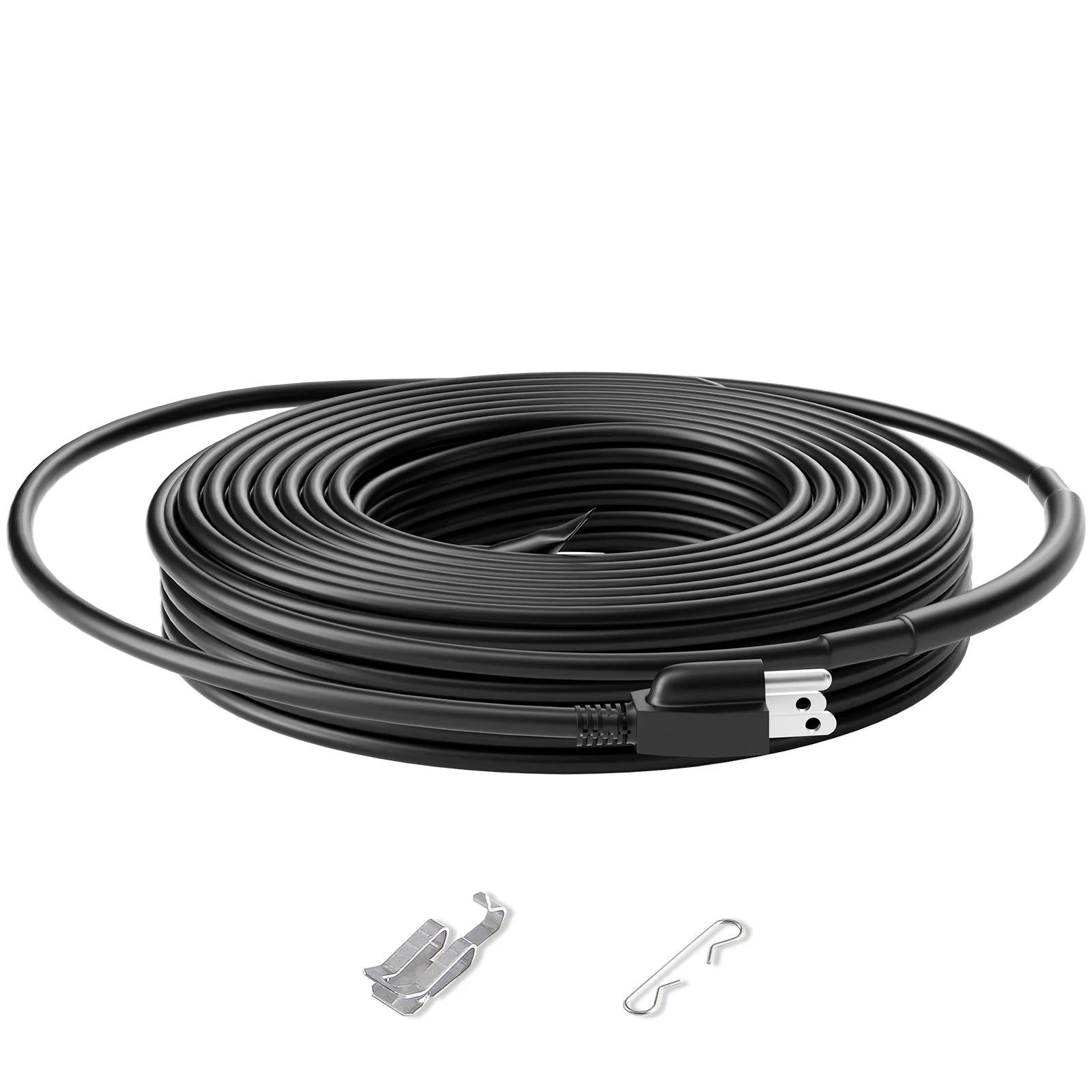 Self-Regulating Pipe Heating Cable, 50FT 5W/FT Heat Tape for Pipes, Roof Snow Melting De-icing, Gutter and Pipe Freeze Protection