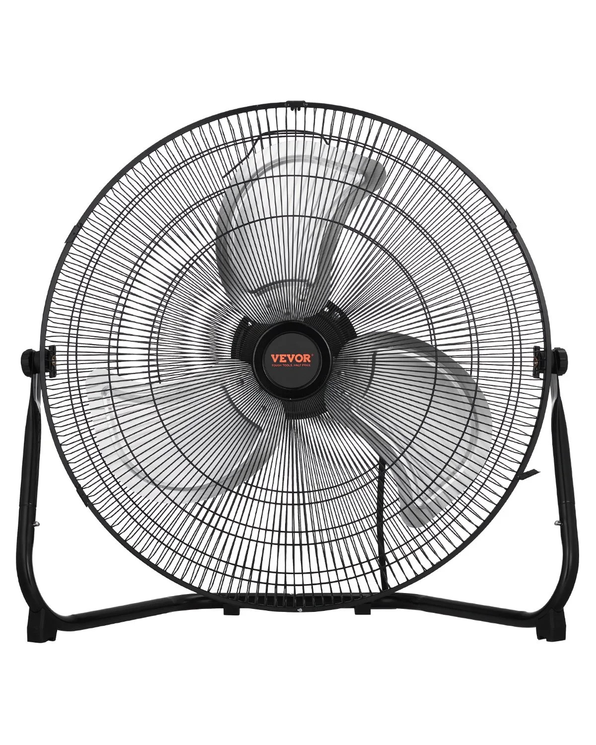 Floor Fan, 3 Speeds High Velocity Heavy Duty 18 Inch Industrial Fan, 4000 CFM 360° Adjustable Tilt 19.69 ft/sec Airflow Large Metal Fan, for Home, Gym, Office, Garage, Commercial Shop & Bedroom