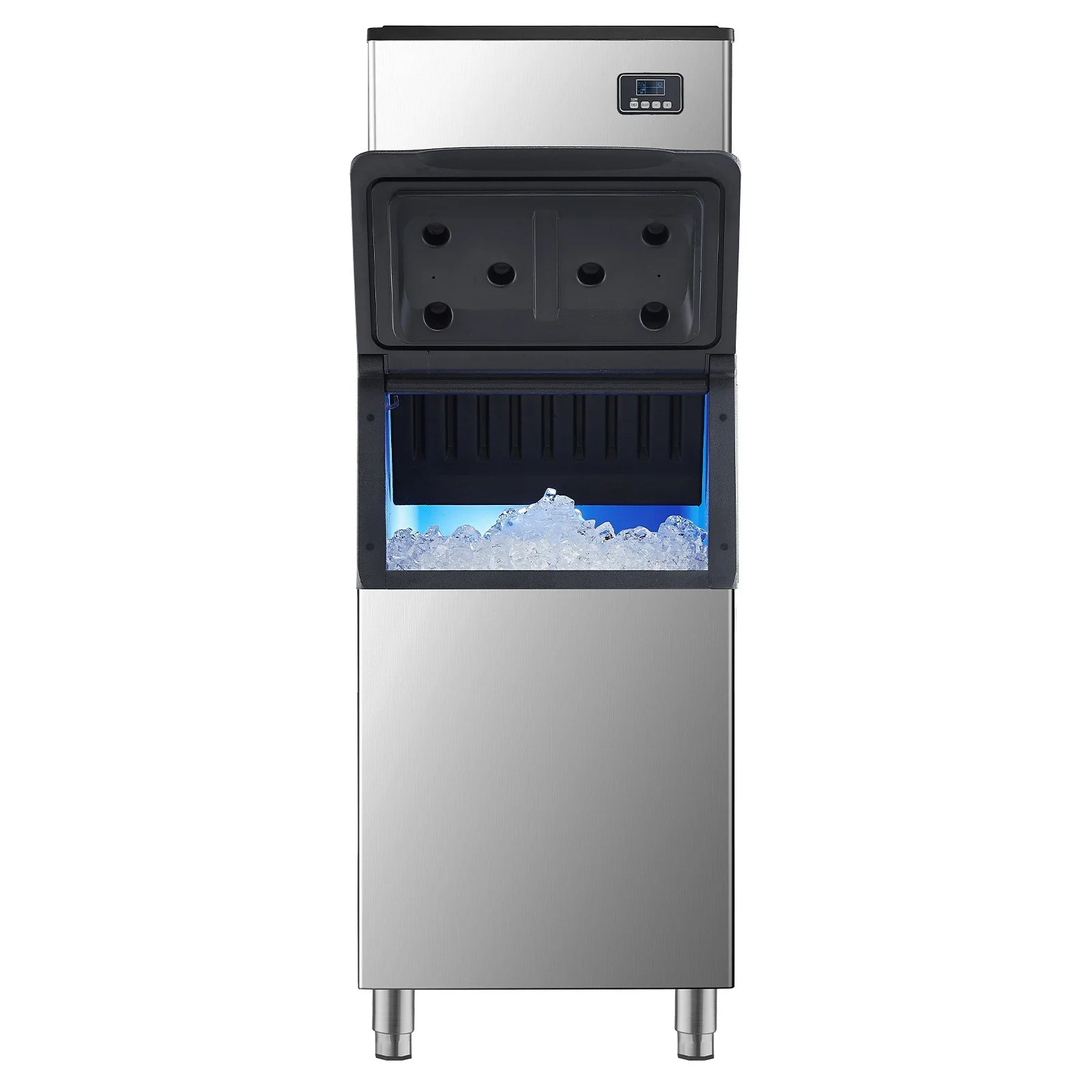 Commercial Ice Maker Machine, 550LBS/24H Ice-Making Machine with 300LBS Large Storage Bin, Auto Self-Cleaning Ice Maker with Touchscreen for Bar Cafe Restaurant Business Commercial - Image 11