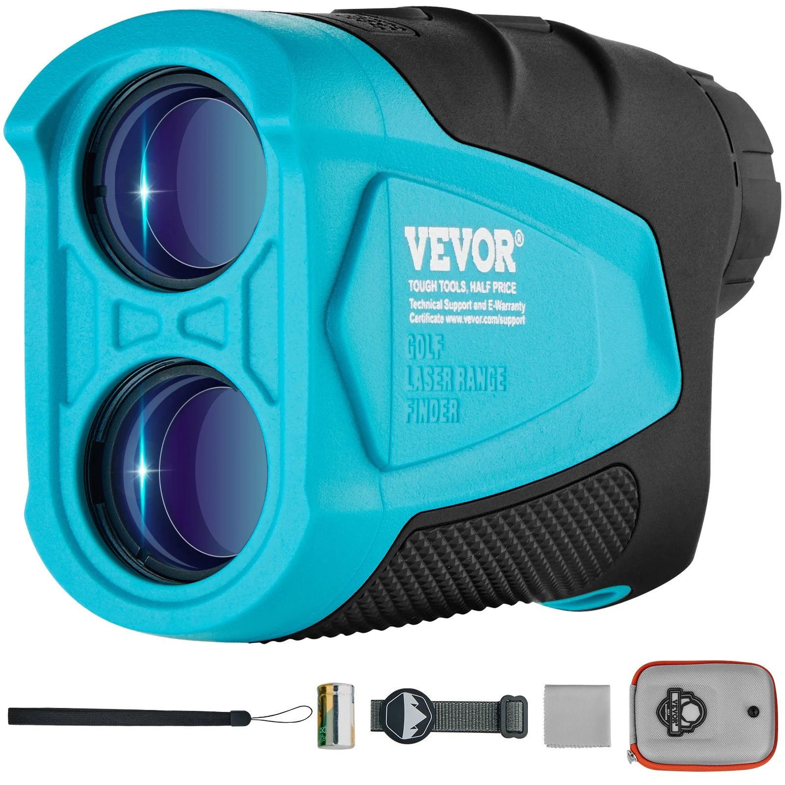 Golf Rangefinder, 1000 Yards Laser Golfing Hunting Range Finder, 6X Magnification Distance Measuring, Golfing Accessory with External Magnet Mount, High-Precision Flag Lock, Slope, and Batteries