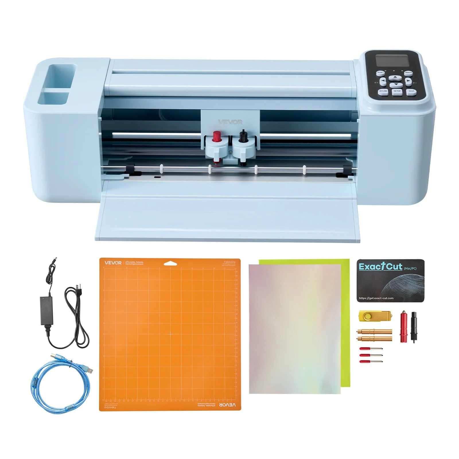 Vinyl Cutting Machine, 12 in, Button and Screen Controlled Vinyl Cutter, 5000+ Built-in Design Resources, Compatible with Mac, Windows, Android and iOS, for Creating Customized Crafts Cards