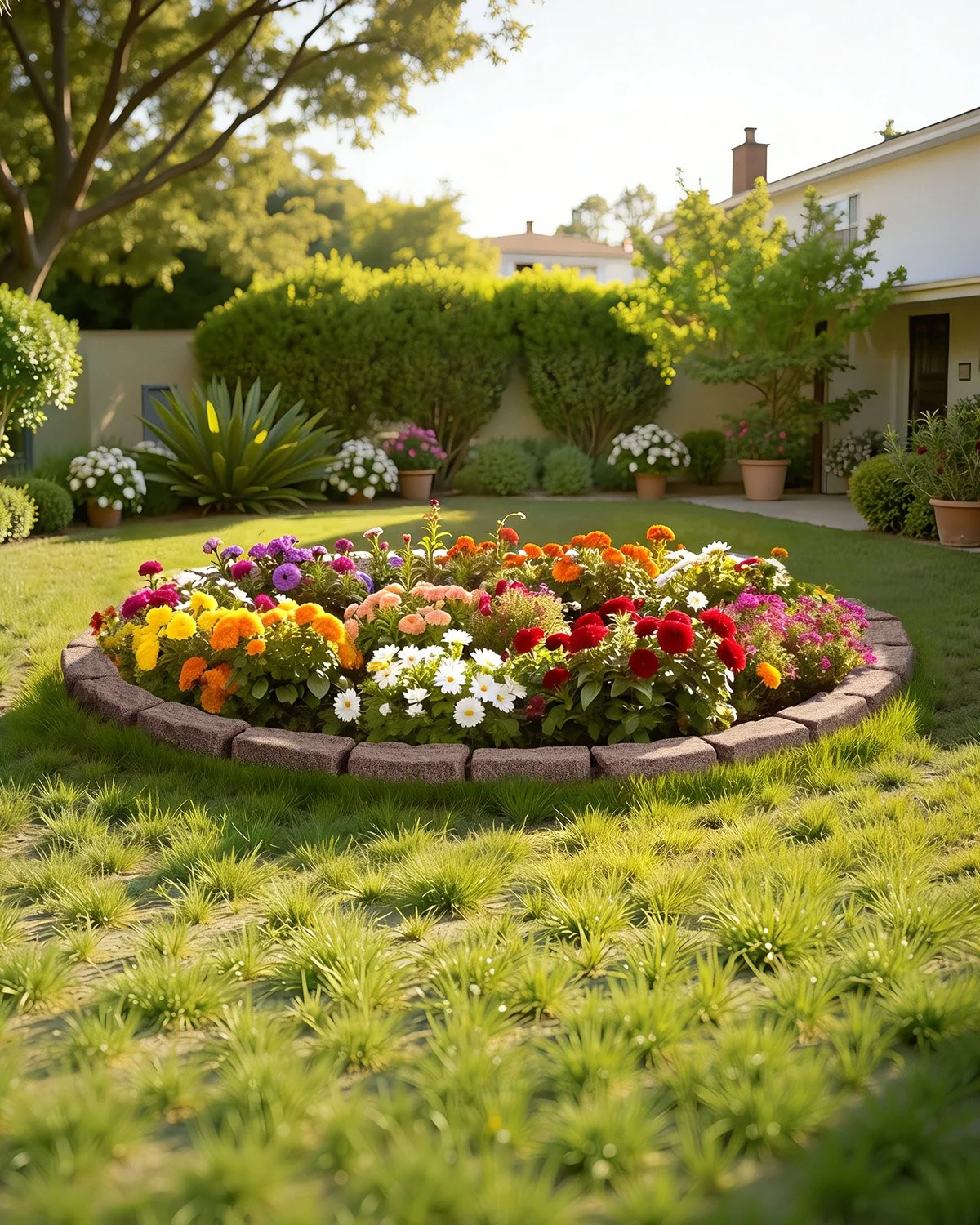 Faux Stone Landscape Edging, 46.4 x 2.2 in Realistic Lawn Edging, Flexible Brick-Sized Garden Edging Border with Anchoring Spikes, Fade-Resistant Yard Edging for Driveways Walkway Brown