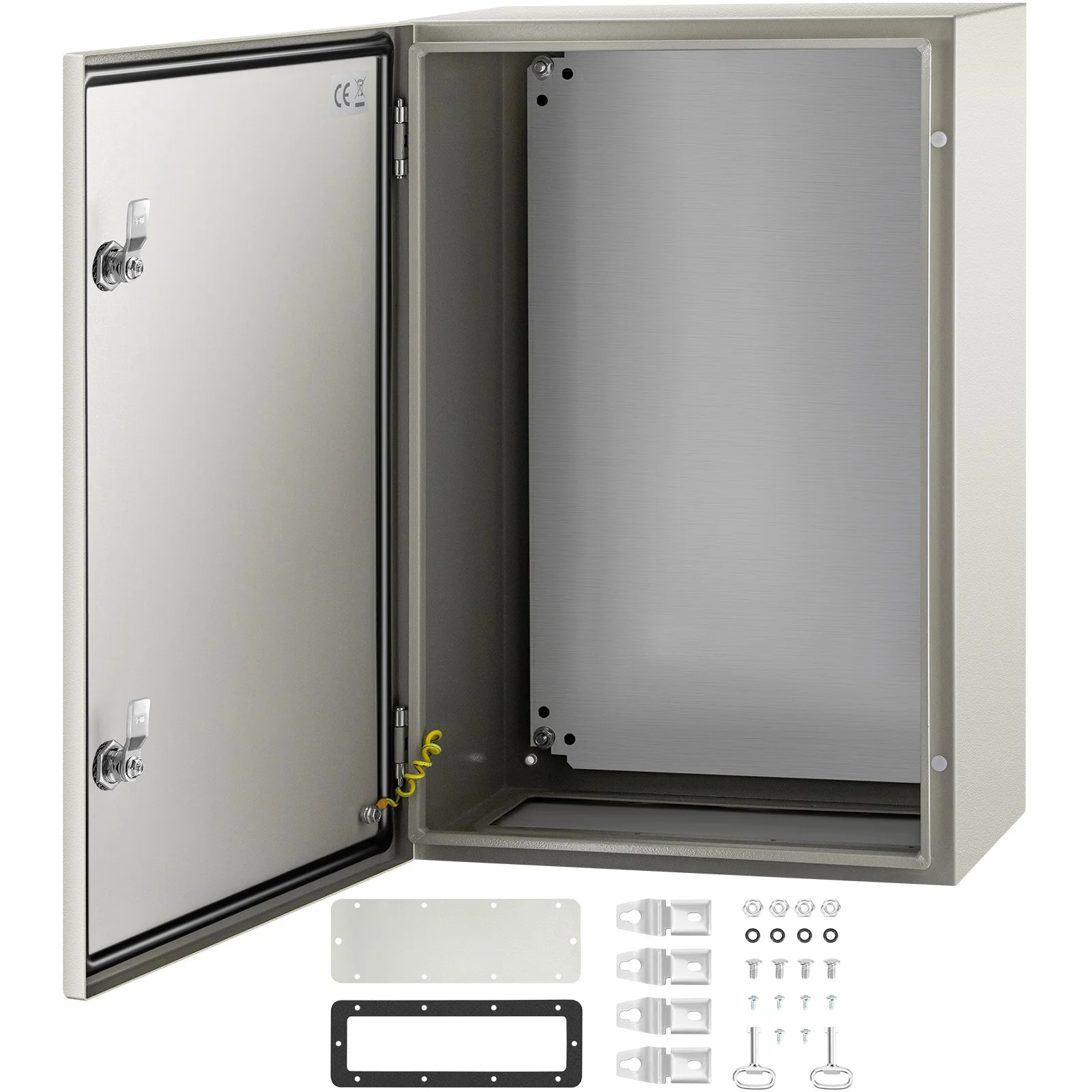 NEMA Steel Enclosure, 24 x 16 x 10'' NEMA 4X Steel Electrical Box, IP66 Waterproof & Dustproof, Outdoor/Indoor Electrical Junction Box, with Mounting Plate