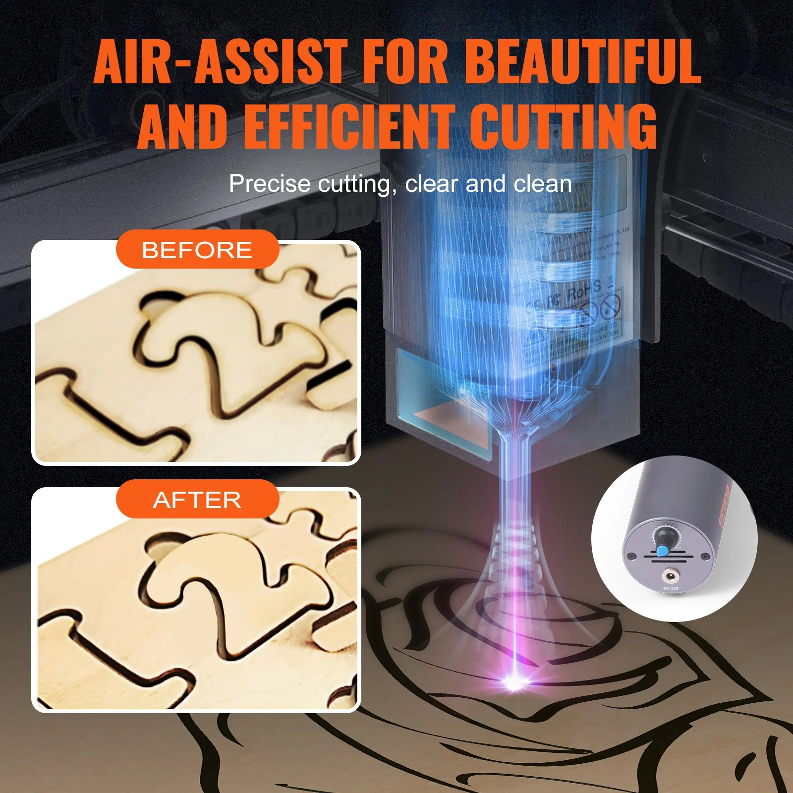Laser Engraver, 20W Output Laser Engraving Machine, 15.7" x 15.7" Large Working Area, 10000mm/min Movement Speed, Compressed Spot with Eye Protection, Laser Cutter for Wood, Certain Metal - Image 8