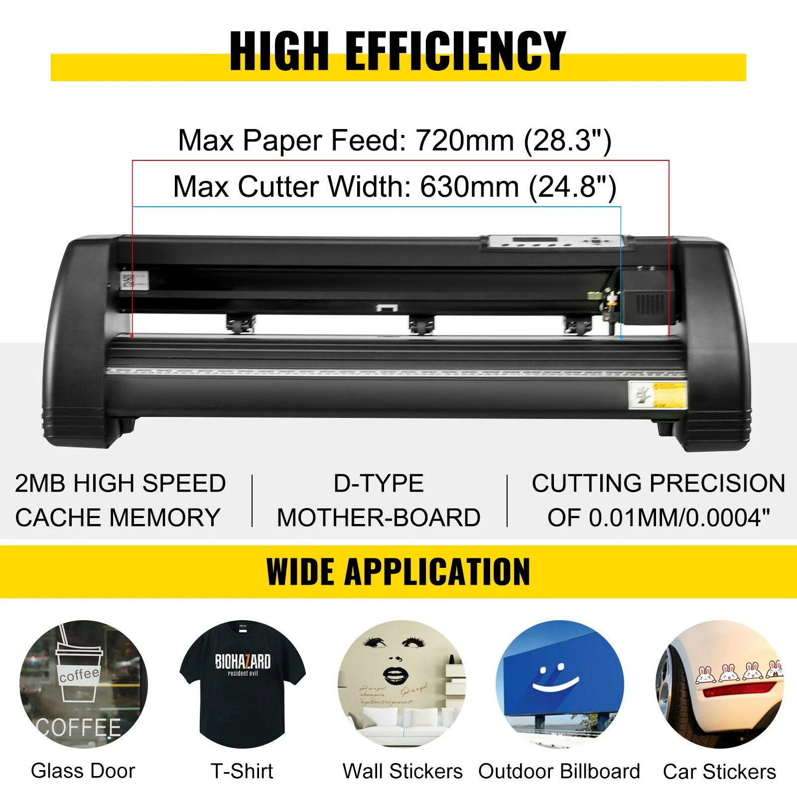 6 In 1 Mug Hat Heat Press & 28 Inch Vinyl Cutter Machine w/ Floor Stand - Image 3