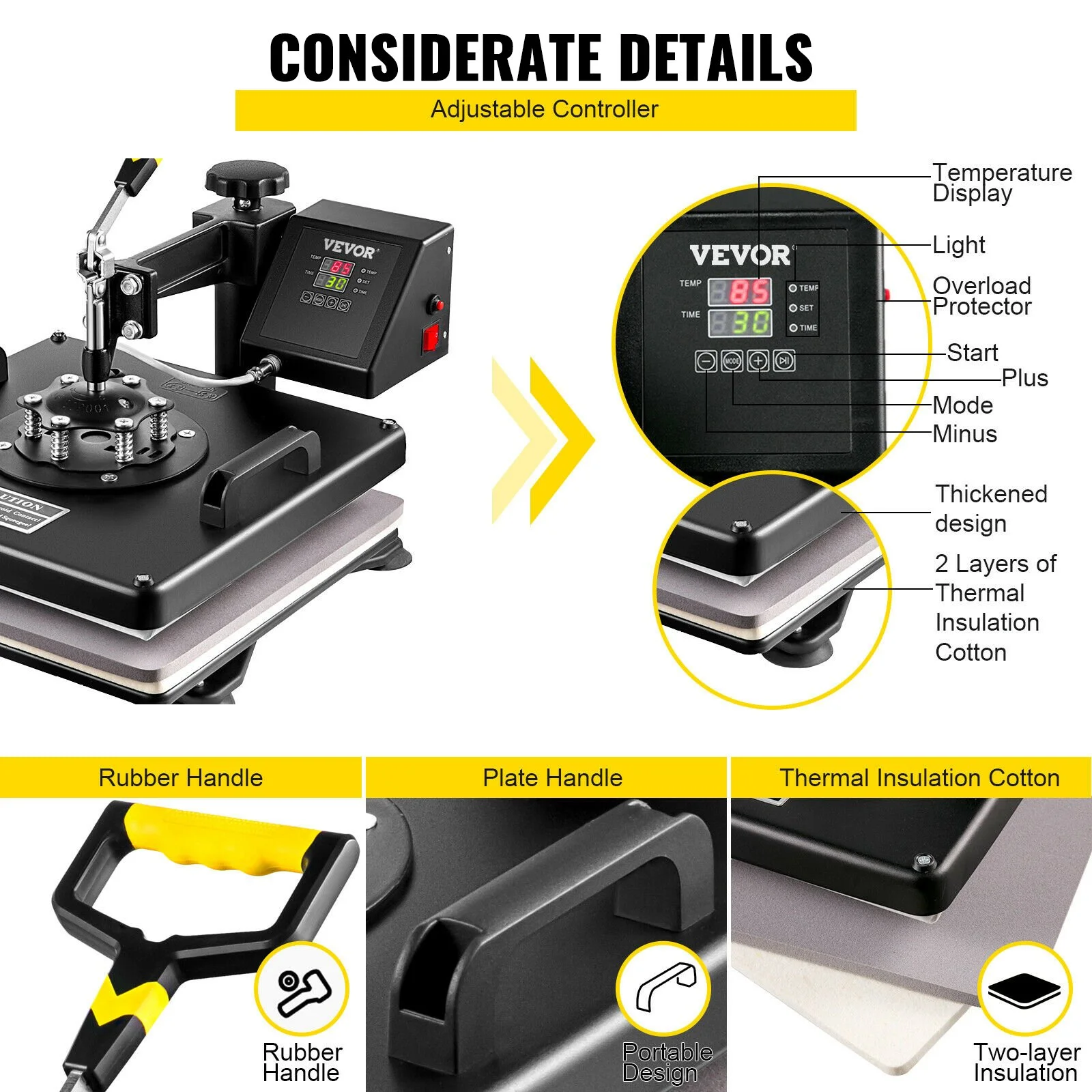 6 In 1 Mug Hat Heat Press & 28 Inch Vinyl Cutter Machine w/ Floor Stand - Image 6