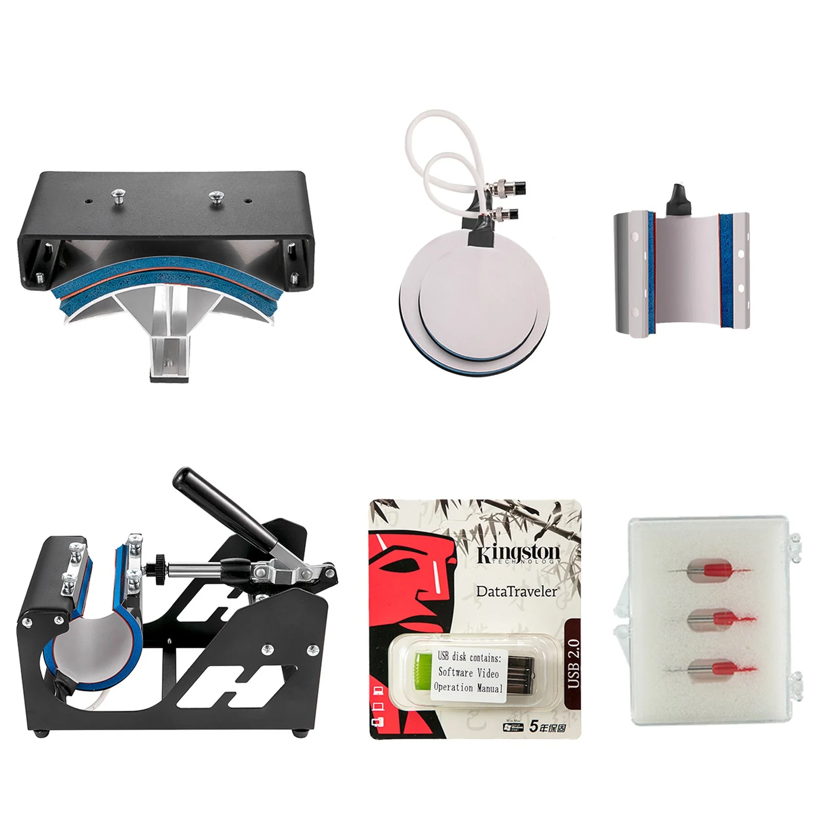 6 In 1 Mug Hat Heat Press & 28 Inch Vinyl Cutter Machine w/ Floor Stand - Image 9