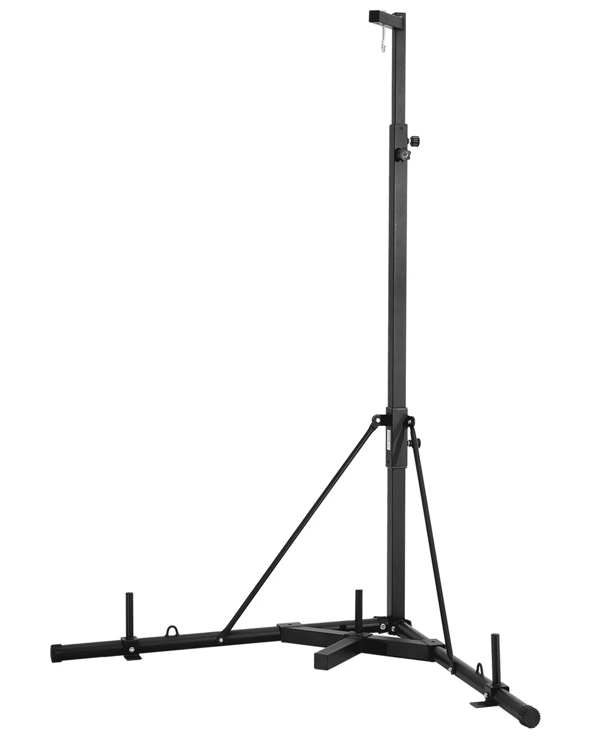 Punching Bag Stand, Steel Heavy Duty Workout Training Equipment, Adjustable Height Boxing Punching Stand with Weighted Base, Holds Up to 140 lbs, Freestanding Sandbag Rack for Home Gym Fitness