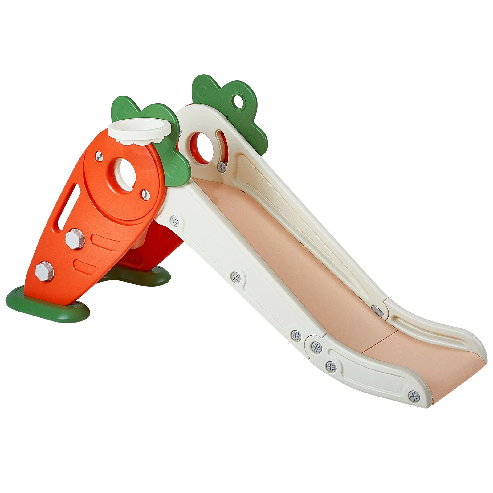 Toddler Slide, Kid Slide for Toddlers Age 1-12 w/ Climbable Ladders & Basketball Hoop, Indoor Outdoor Slide Playset for Kids Within 88lbs, Toddler Playground w/ Raised Handrail, Anti-Slip Strip - Image 10