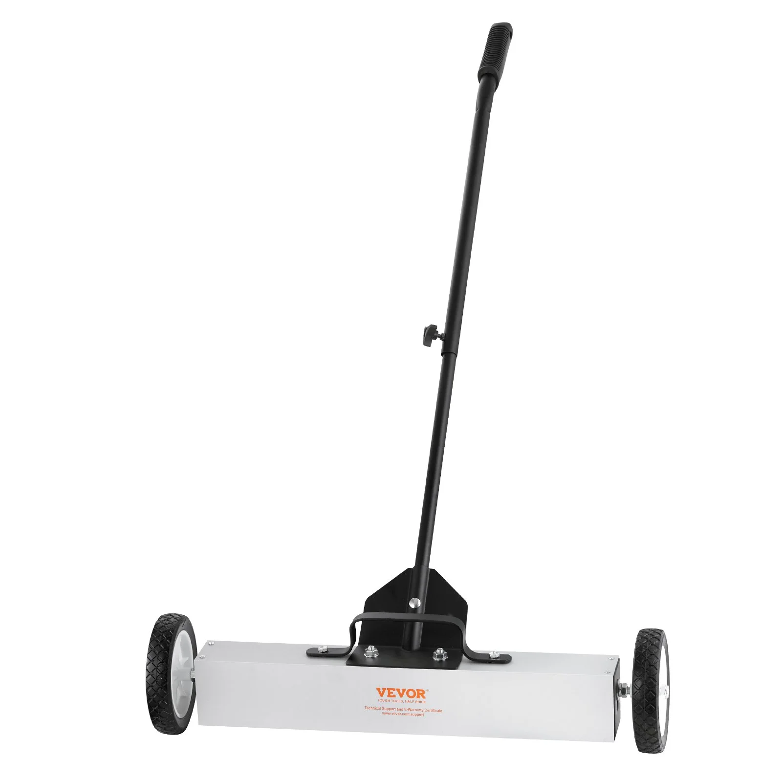 50Lbs Rolling Magnetic Sweeper with Wheels, Push-Type Magnetic Pick Up Sweeper, 24-inch Large Magnet Pickup Lawn Sweeper with Telescoping Handle, Easy Cleanup of Workshop Garage Yard