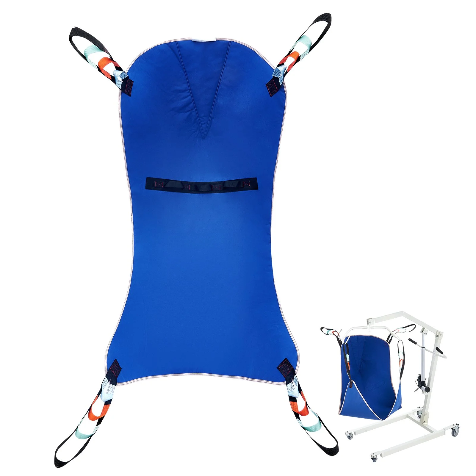 Universal Full Body Patient Lift Sling - Medium, Patient Lift Medical Sling for Easy Transfer and Bathing, Polyester Patient Aid Transfer Sling for Elderly, Disabled, Bedridden, 600LBS Capacity