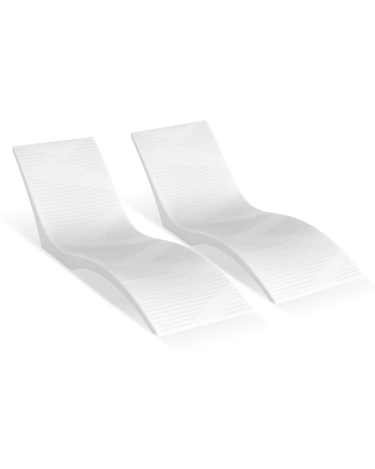 In-Pool Lounge Chairs, Set of 2 Chaise Lounger, Inside Pool Lounge Chairs for up to 5" Water Depths, Fixed in Pools & Floating on Water, Suitable for All Pool Types, Poolside & Sun Deck Tanning