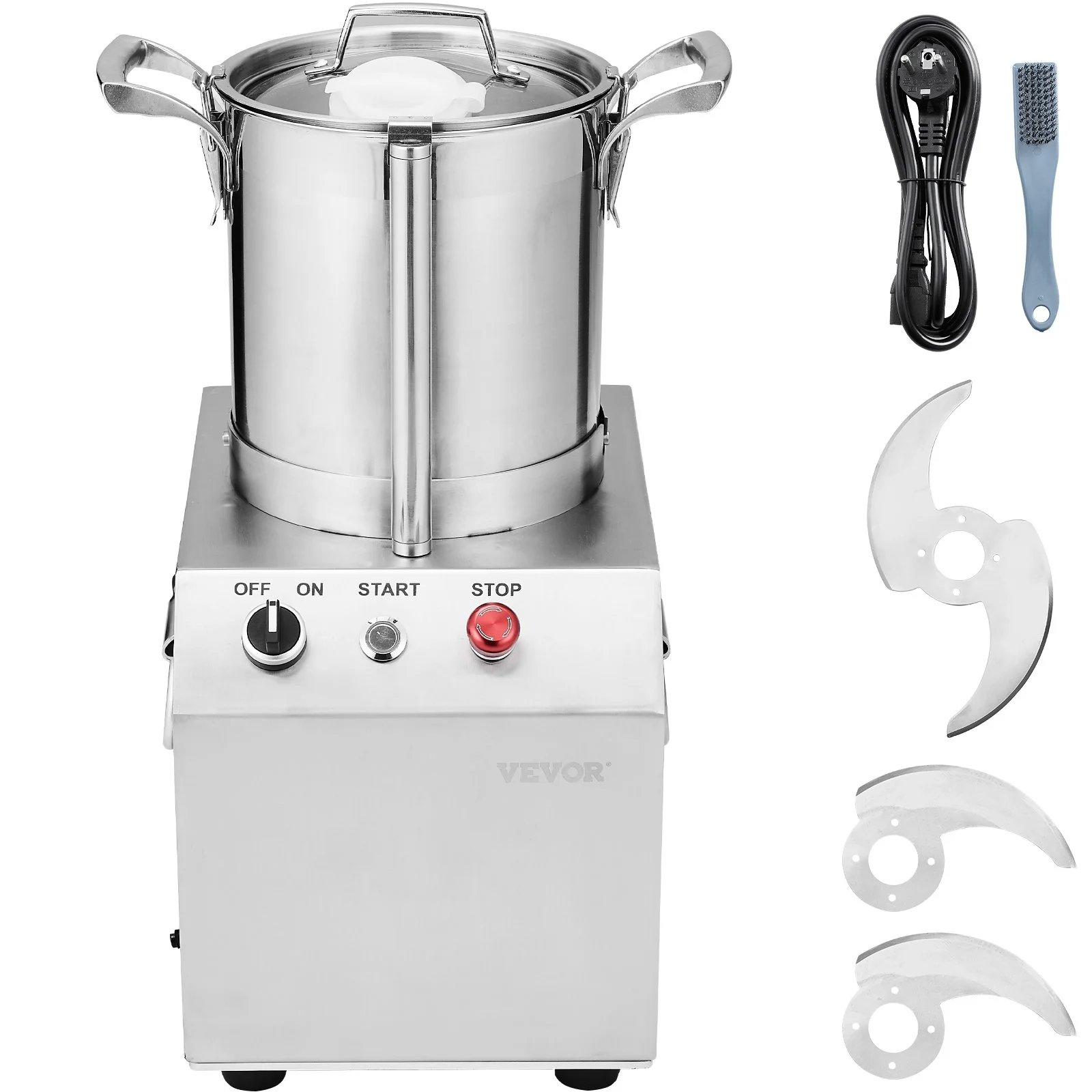 Food Processor & Vegetable Chopper, 4.3 Quart Food-Grade Stainless Steel Food Processor Chopper with 2 Extra S-Curve Blades, Ideal for Chopping Vegetables, Fruit, Grains, Nuts