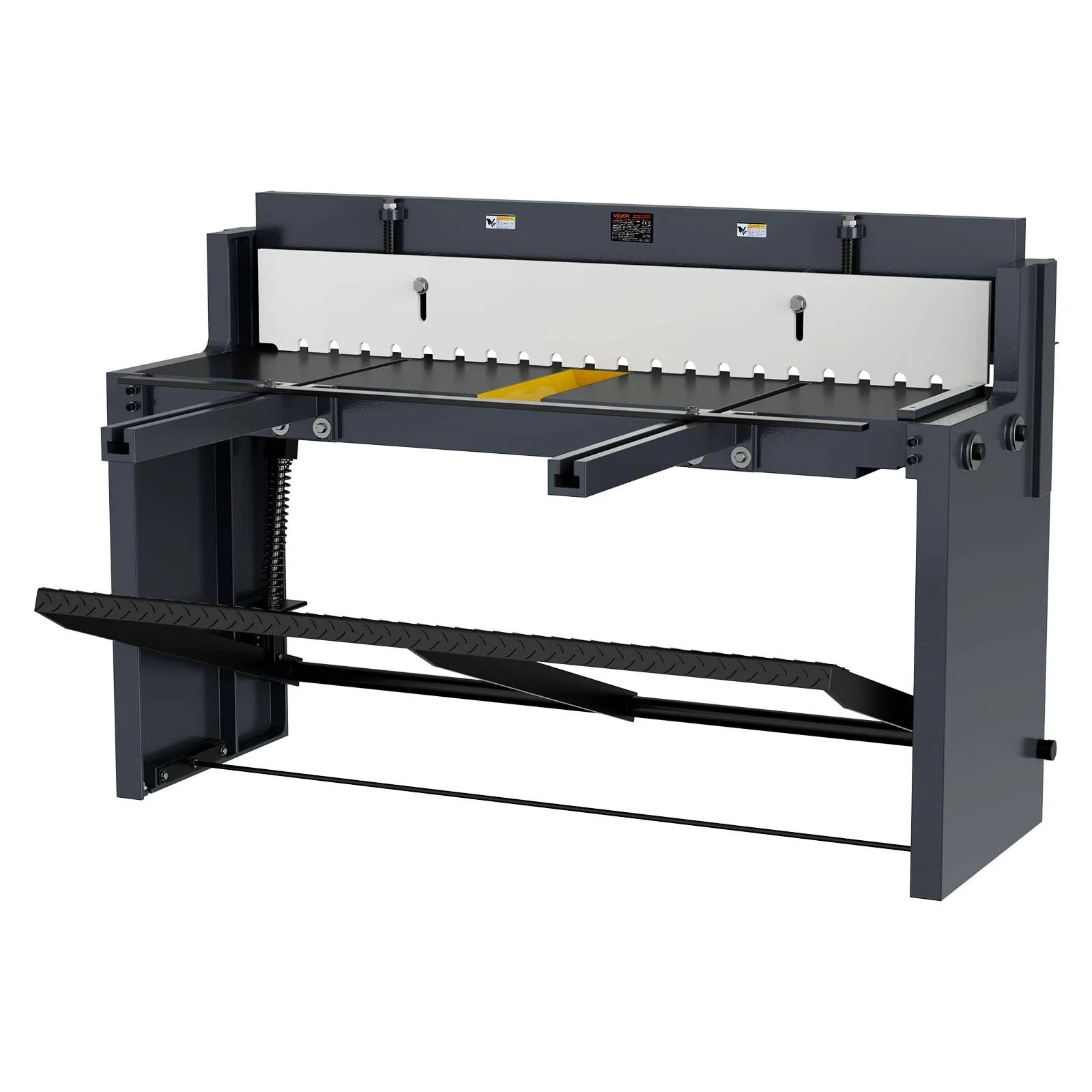 Foot Stomp Sheet Metal Shear, 52 in Width Manual Floor Shear, with Soild Steel Frame, Adjustable Blade Gap, Material Stops, Foot-Pedal Control for Cutting Steel, Copper, Rebar, and Aluminum