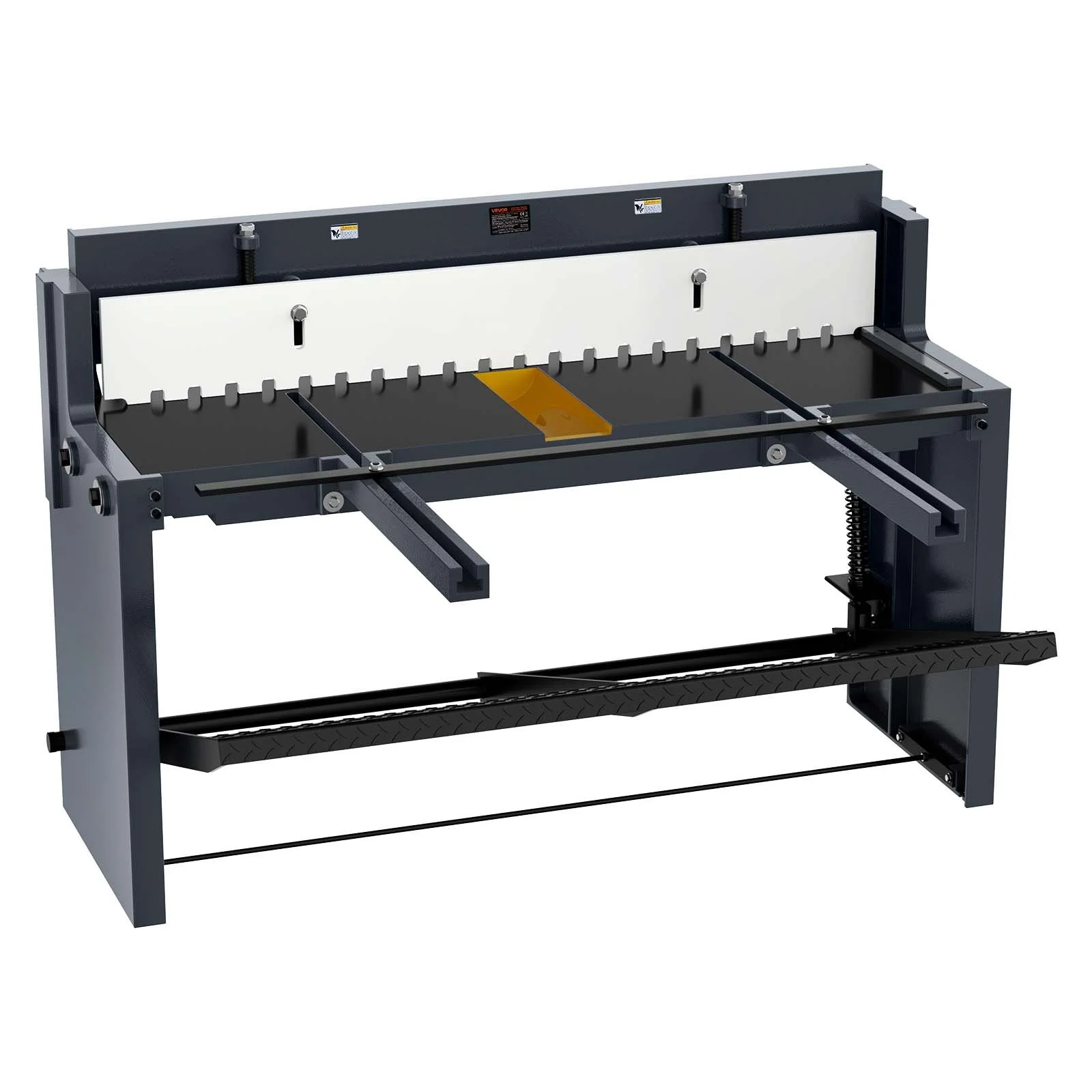 Foot Stomp Sheet Metal Shear, 52 in Width Manual Floor Shear, with Soild Steel Frame, Adjustable Blade Gap, Material Stops, Foot-Pedal Control for Cutting Steel, Copper, Rebar, and Aluminum - Image 6