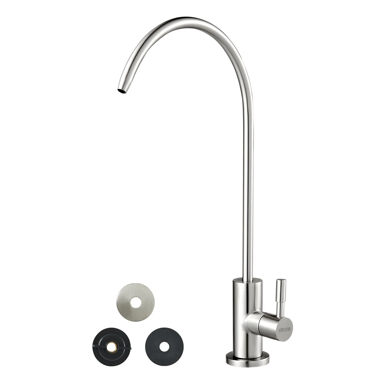Stainless Steel Faucet, Lead-Free Drinking Water Faucets, Reverse Osmosis Faucet with Solid Brass Valve, High Arch Filtered Water Faucets For Kitchen Sink, Bar Counter, Cafe Shop, Brushed Nickel