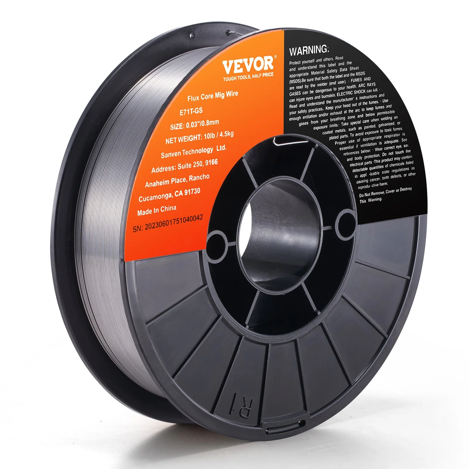Flux Core Welding Wire, E71T-GS 0.030-inch 10LBS, Gasless Mild Steel MIG Welding Wire with Low Splatter for All Position Arc Welding and Outdoor Use
