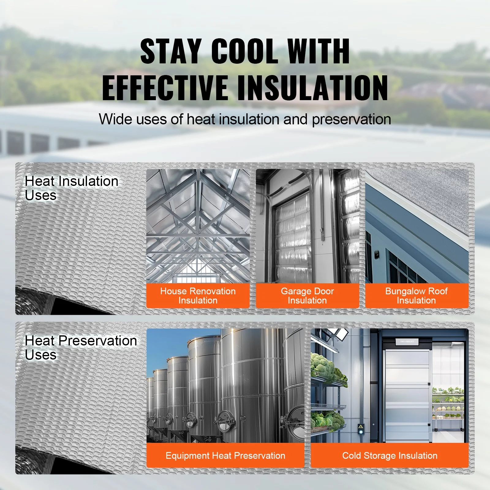 Double Reflective Insulation Roll, Air Bubble Film Radiant Barrier, 3.2 mm 48 in x 10 ft, Double-Sided Aluminum Foil Bubble Heat Reflective Shield, Thermal Insulation Roll for Window RV Roof - Image 4