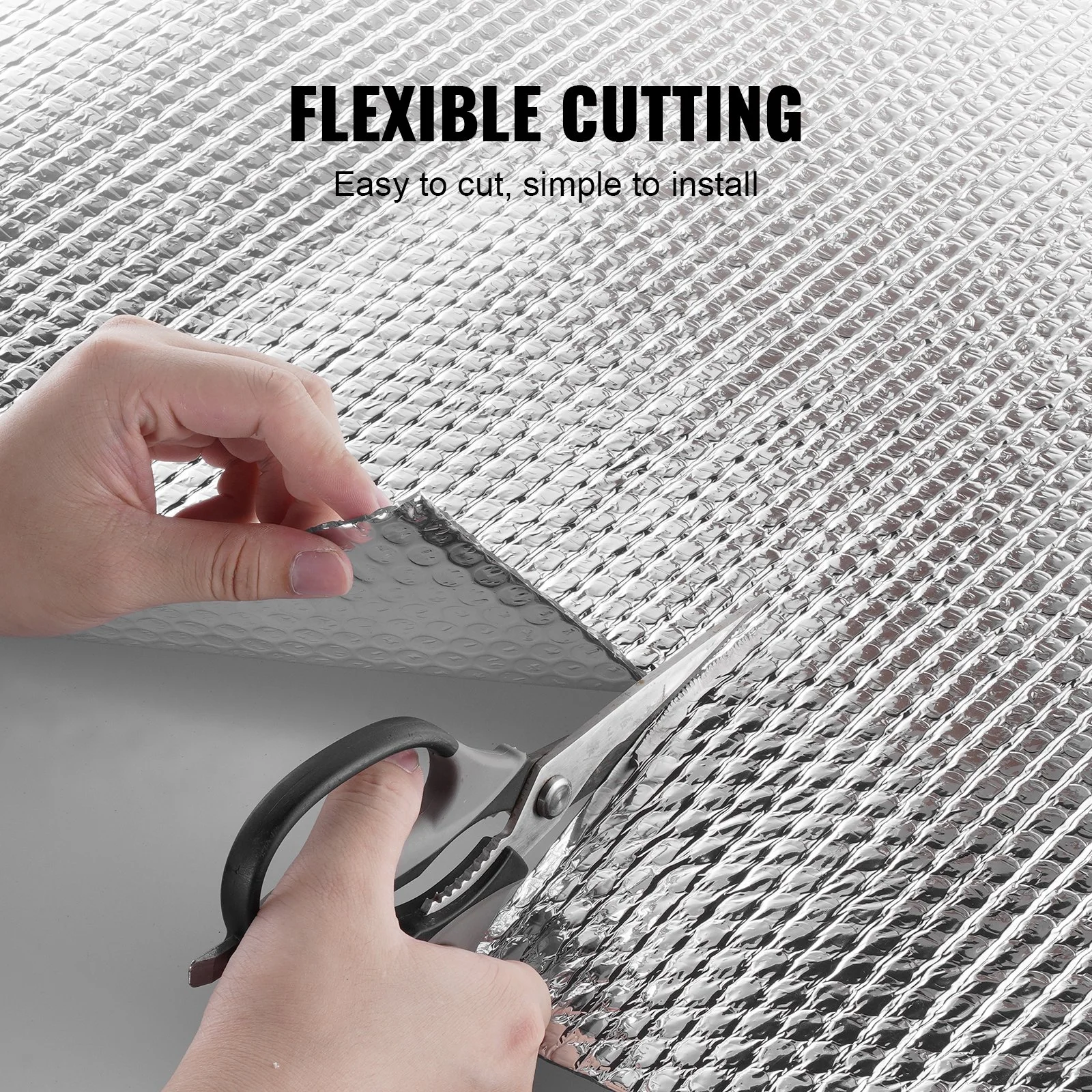 Double Reflective Insulation Roll, Air Bubble Film Radiant Barrier, 3.2 mm 48 in x 10 ft, Double-Sided Aluminum Foil Bubble Heat Reflective Shield, Thermal Insulation Roll for Window RV Roof - Image 3