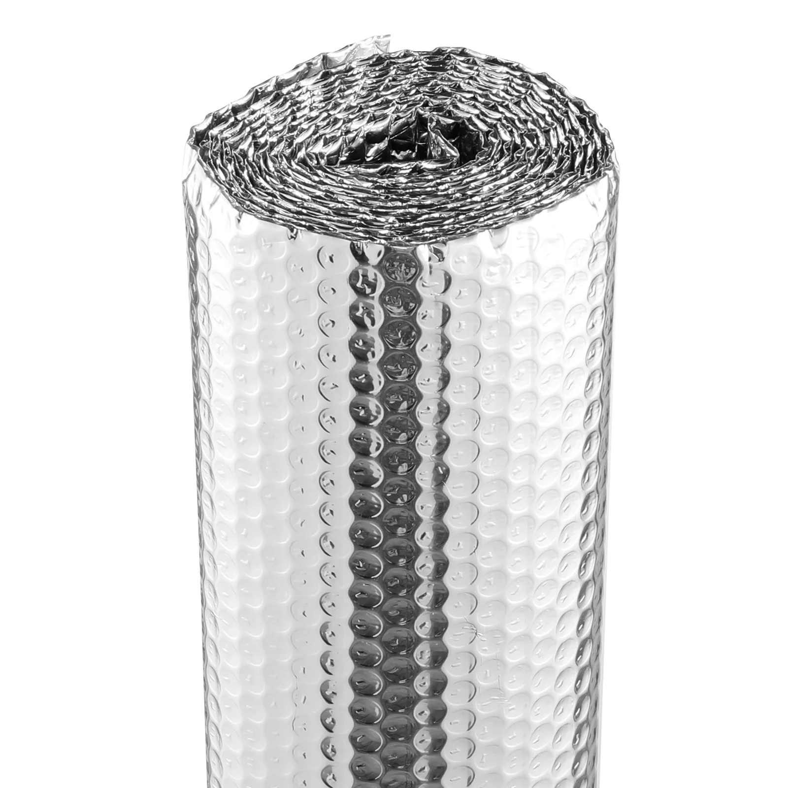 Double Reflective Insulation Roll, Air Bubble Film Radiant Barrier, 3.2 mm 48 in x 10 ft, Double-Sided Aluminum Foil Bubble Heat Reflective Shield, Thermal Insulation Roll for Window RV Roof