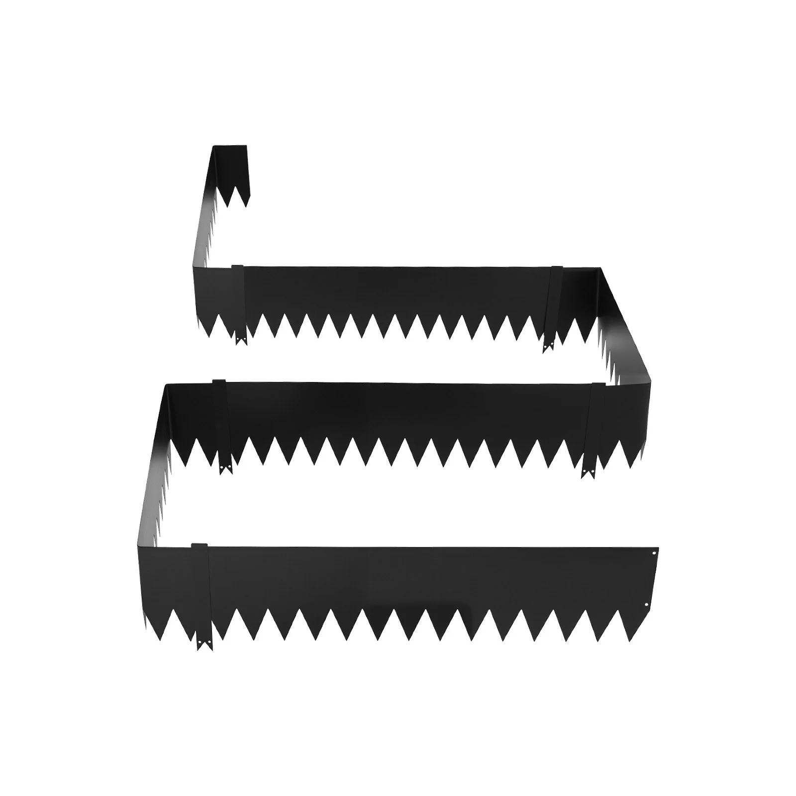 Galvanized Steel Landscape Edging, 24-Pack 40 x 8 Inch Metal Edging for Landscaping with 26 Mounting Clips, Heavy Duty Metal Garden Edge Border for Flower Bed, Yard Pathway, Black - Image 4
