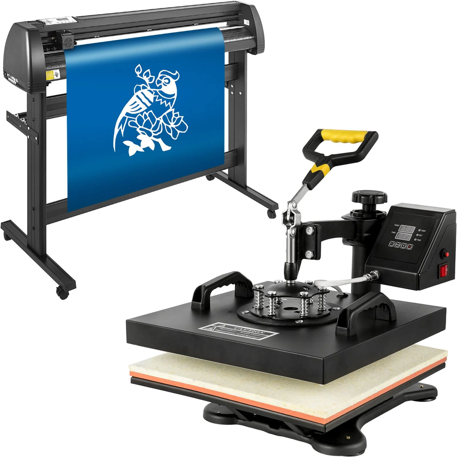 5 in1 Heat Press 15"x15" Vinyl Cutter Plotter 53" USB Port Sticker Print DIY - Image 10