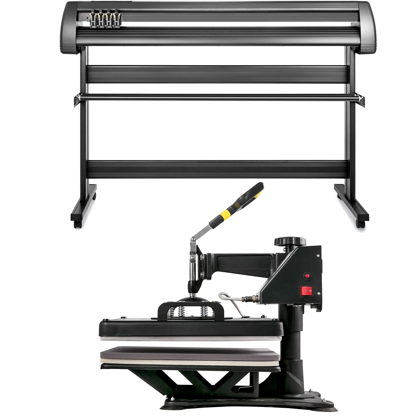 5 in1 Heat Press 15"x15" Vinyl Cutter Plotter 53" USB Port Sticker Print DIY - Image 12