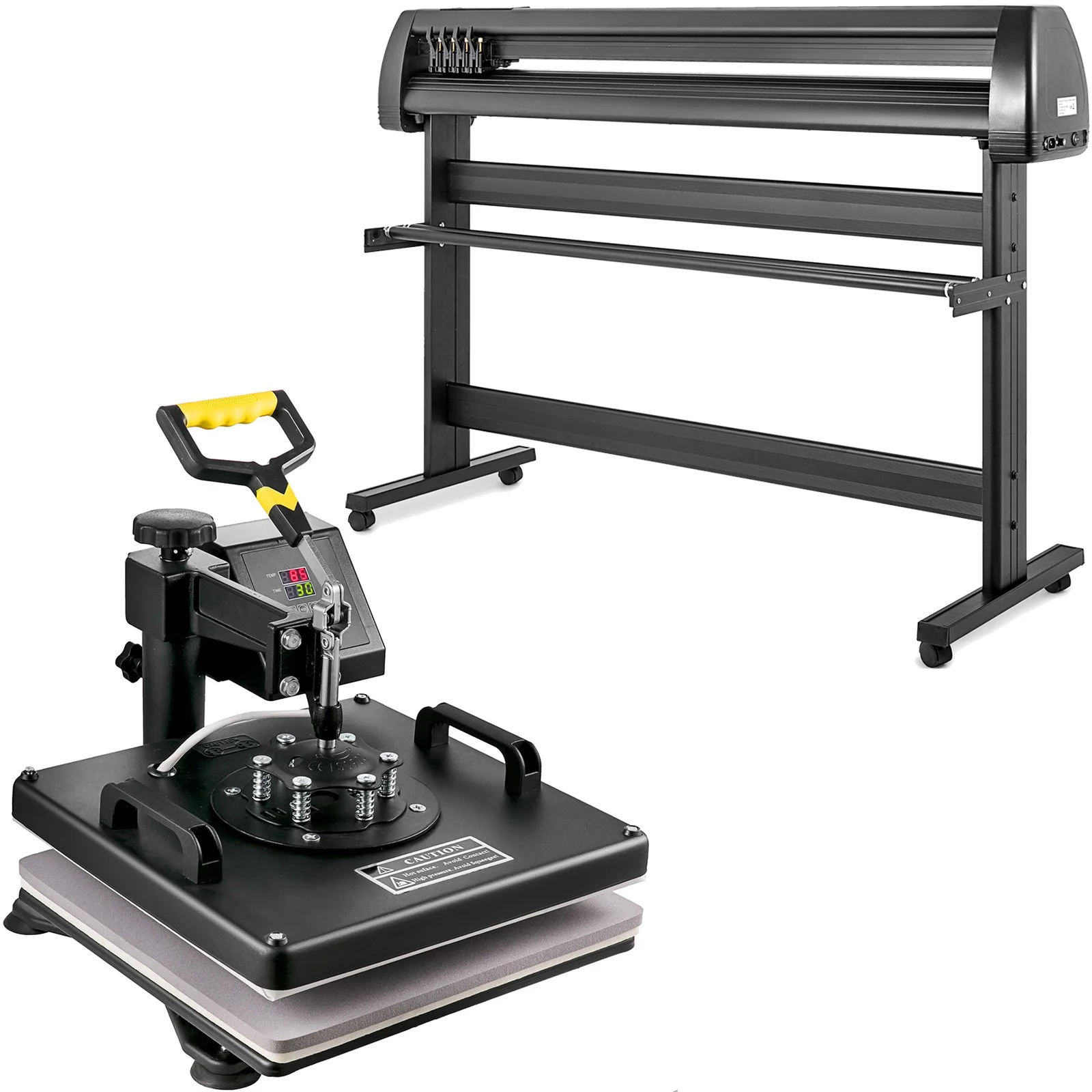 5 in1 Heat Press 15"x15" Vinyl Cutter Plotter 53" USB Port Sticker Print DIY - Image 11