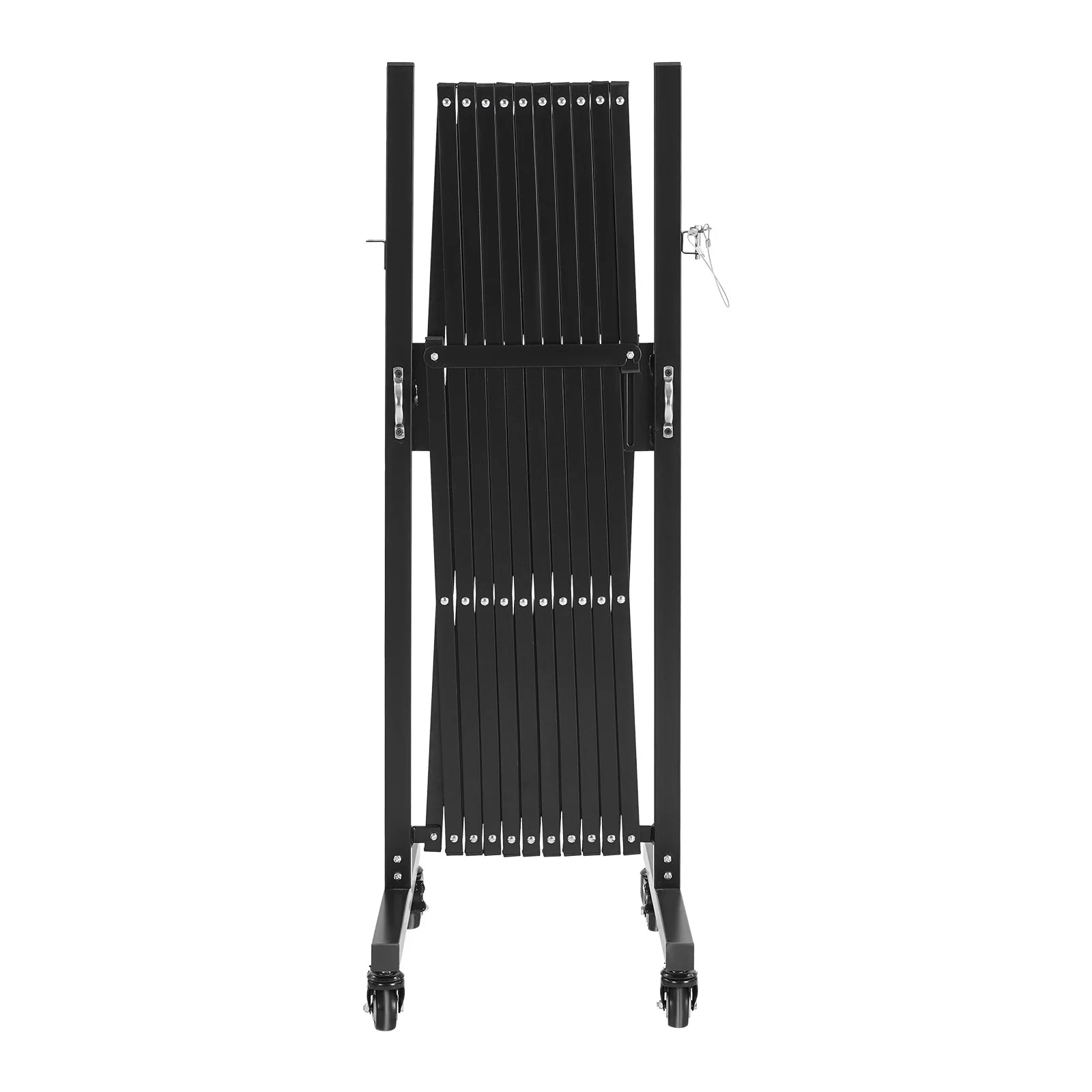 Expandable Barricade, 11FT Expandable Safety Barrier, Flexible Mobile Barricade with Locking Casters, Portable Folding Security Gate Metal Traffic Fence for Patio Garden Stairway - Image 7