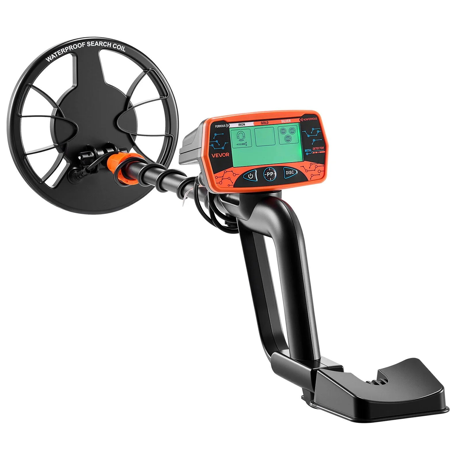 Metal Detector for Adults, 8", Professional High Accuracy Gold Detector, IP68 Waterproof Search Coil with Display, Headphones, 3 Modes, Adjustable Length, for Detecting Gold Treasure Hunting - Image 3