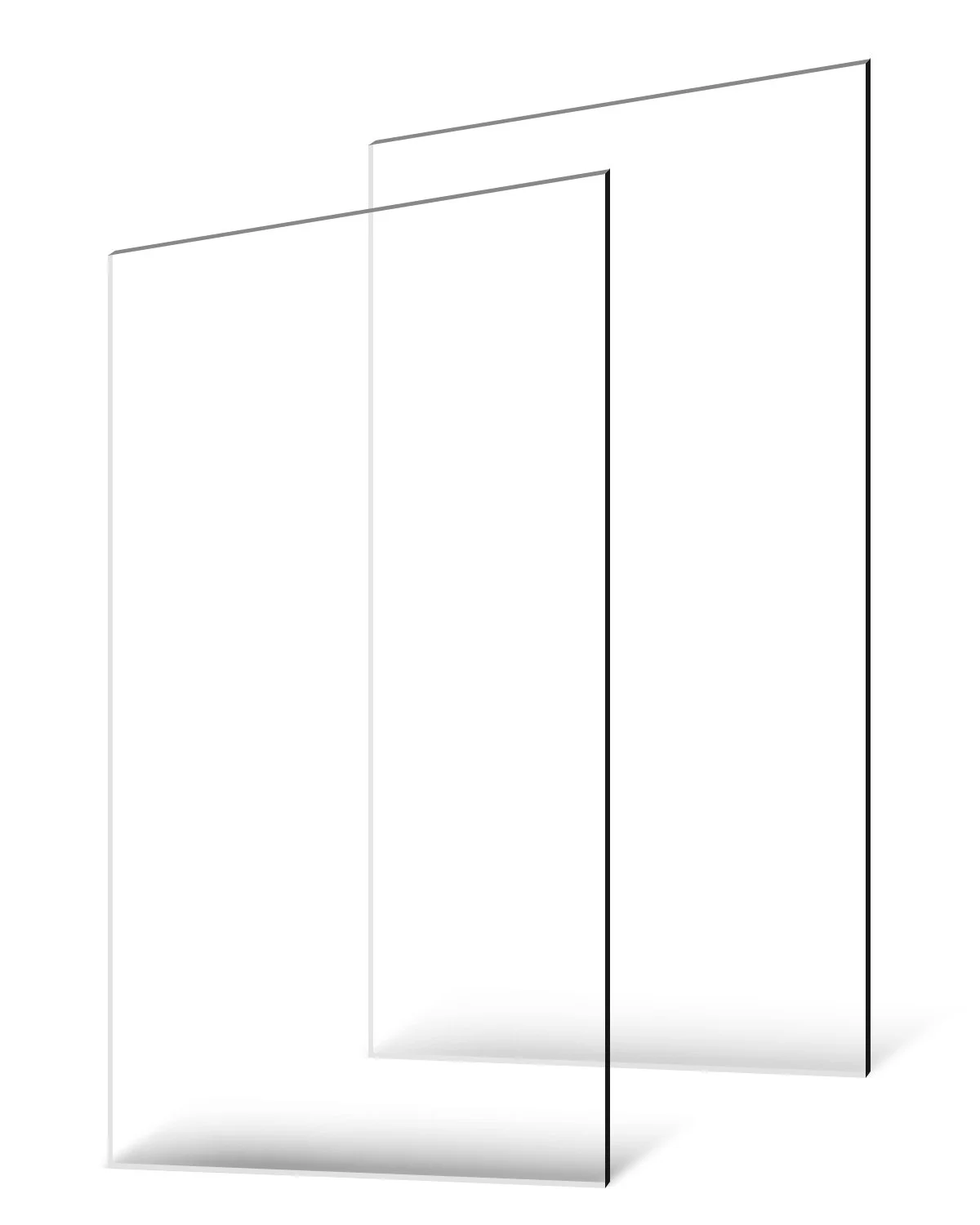 Plexiglass Acrylic Sheets, 2-Pack Plastic Sheet, 24 x 48 Inch 1/8 Inch Thick Clear Plastic Cast Transparent Glass for Crafting Projects, Replacement Picture Frame Glass, DIY Display, Easy to Cut