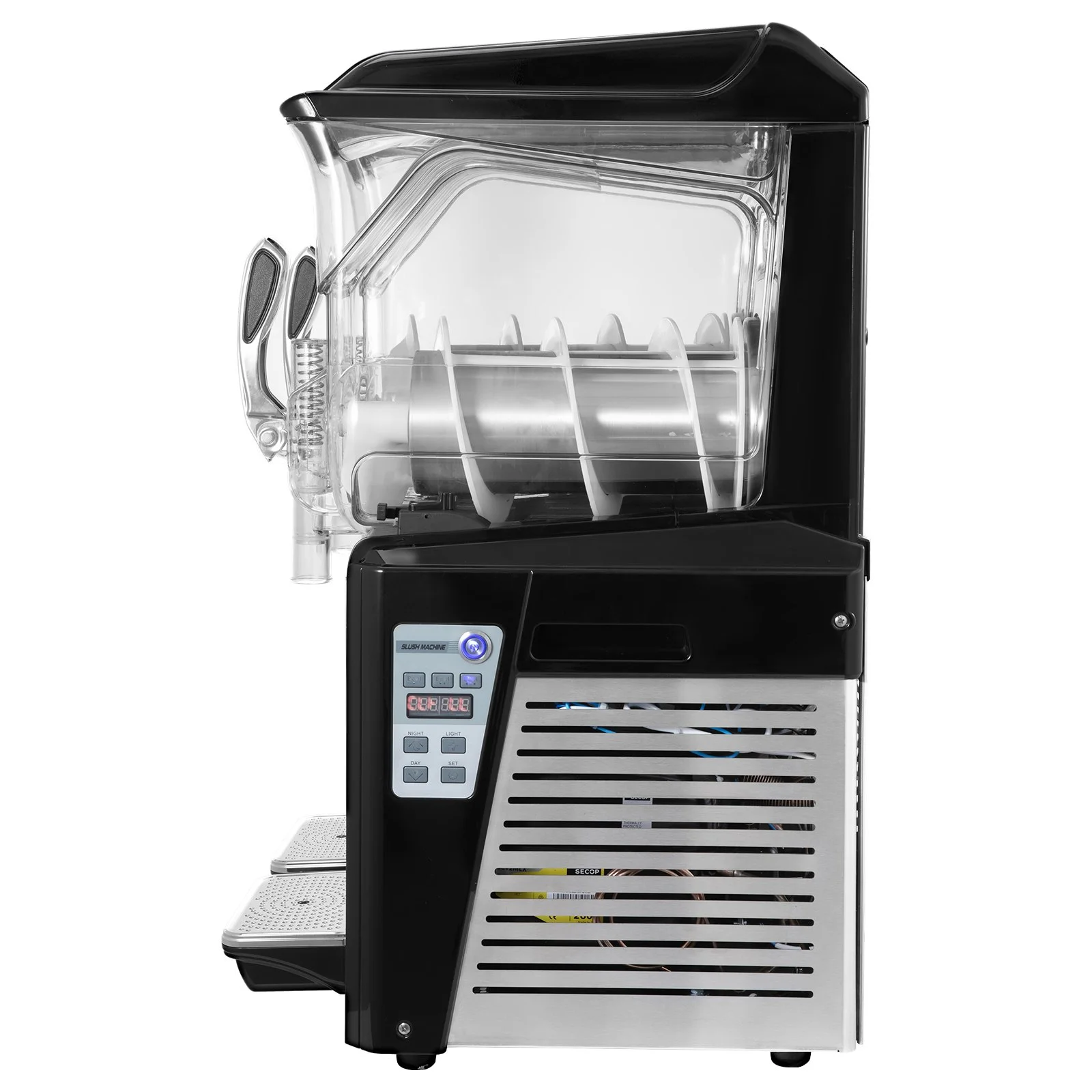 110V Slushy Machine 20L Double Bowl Margarita Frozen Drink Maker 900W Automatic Clean Day and Night Modes for Supermarkets Cafes Restaurants Snack Bars Commercial Use - Image 12