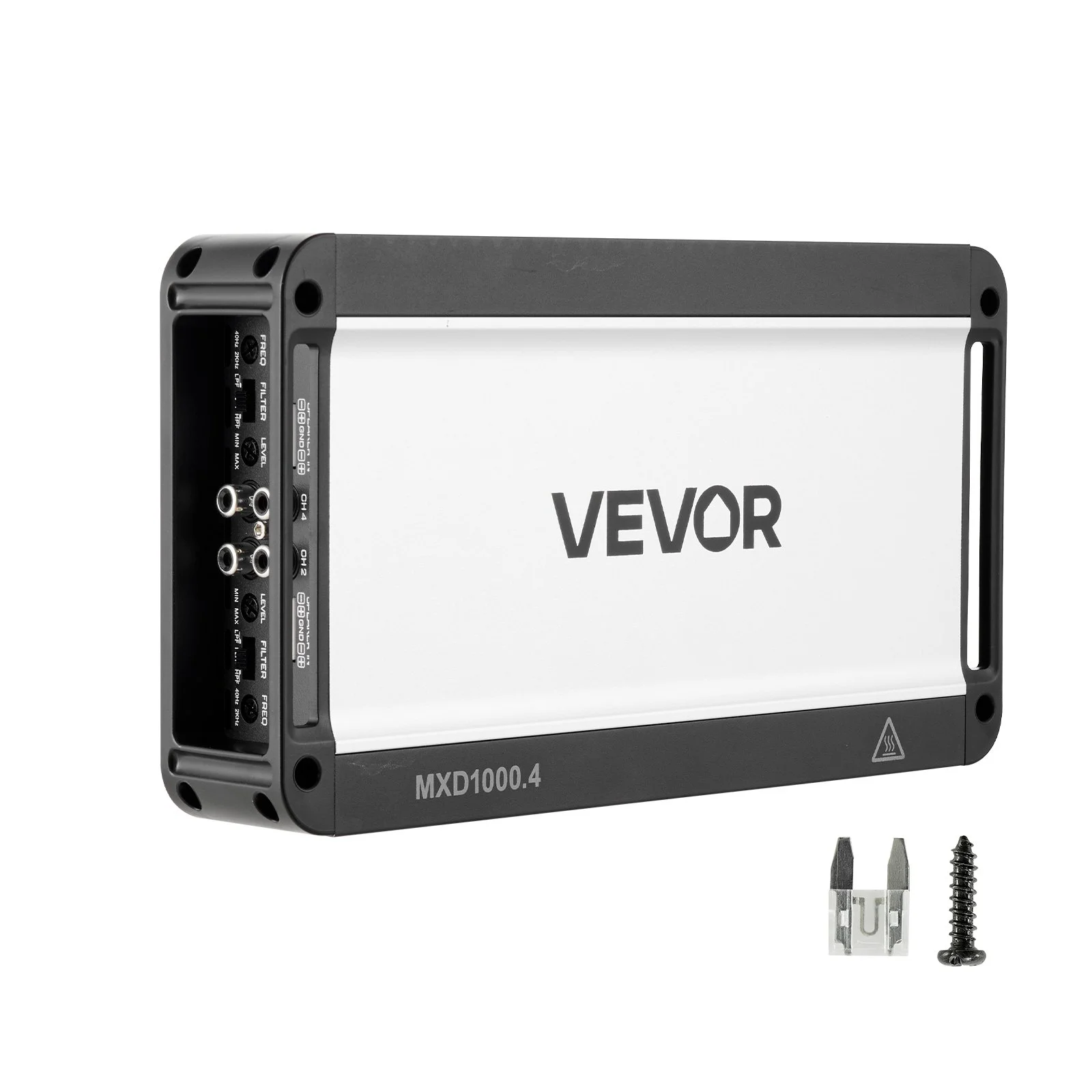4 Channel Car Audio Amplifier 2 Ohm Stable Bridgeable Class D Full Range Amp Max Power 4 x 500W @ 4 Ohm / 4 x 1000W @ 2 Ohm for Car SUV Truck Off-Road