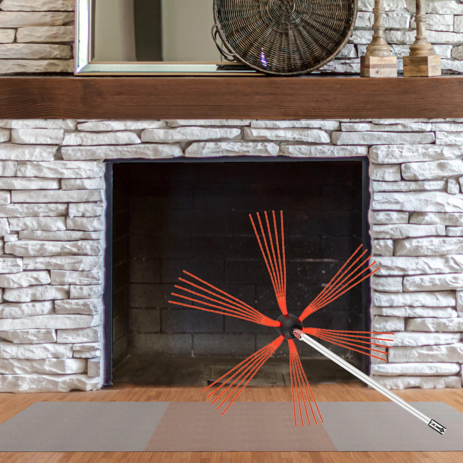 Chimney Sweep Kit 26FT, Chimney Brush 315 Inch Chimney Brush Rod Kit 8 Rods with Nylon Flexible Rods . - Image 10