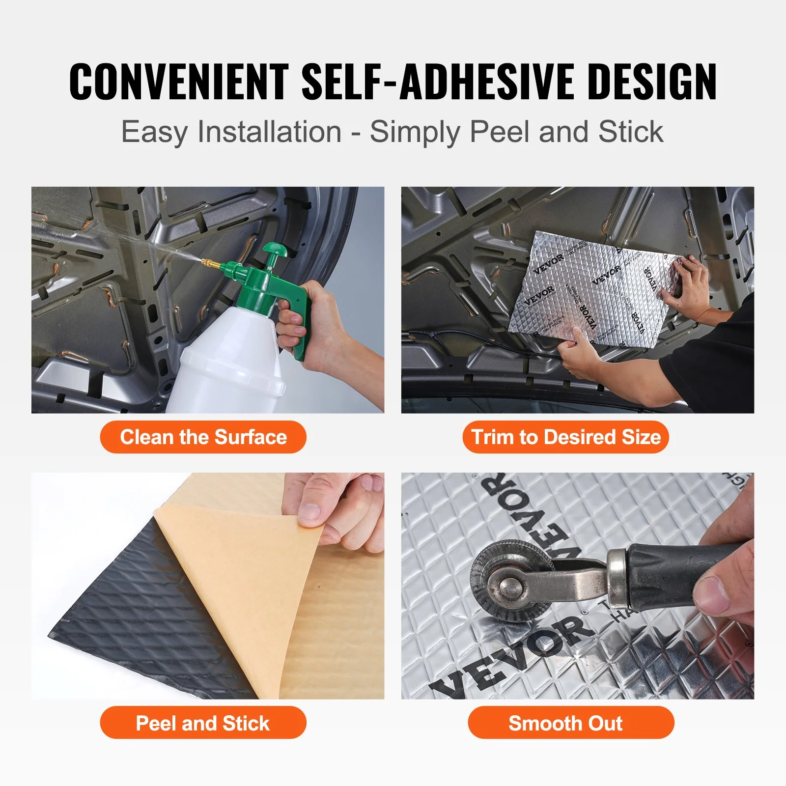 Car Sound Deadening Mat, 50 mil 52 sqft Car Sound Dampening Material, Butyl Automotive Sound Deadener, Noise Insulation and Vibration Dampening Material for Car - Image 9