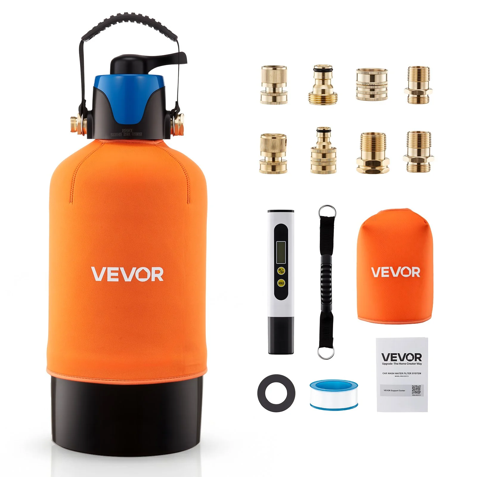 Deionized Water System for Car Wash, Spotless Car Wash Water System with 10L DI Resin, Bypass Valve & TDS Meter, Spot-Free Deionized Water Filter for Cars RVs Motorcycles Windows