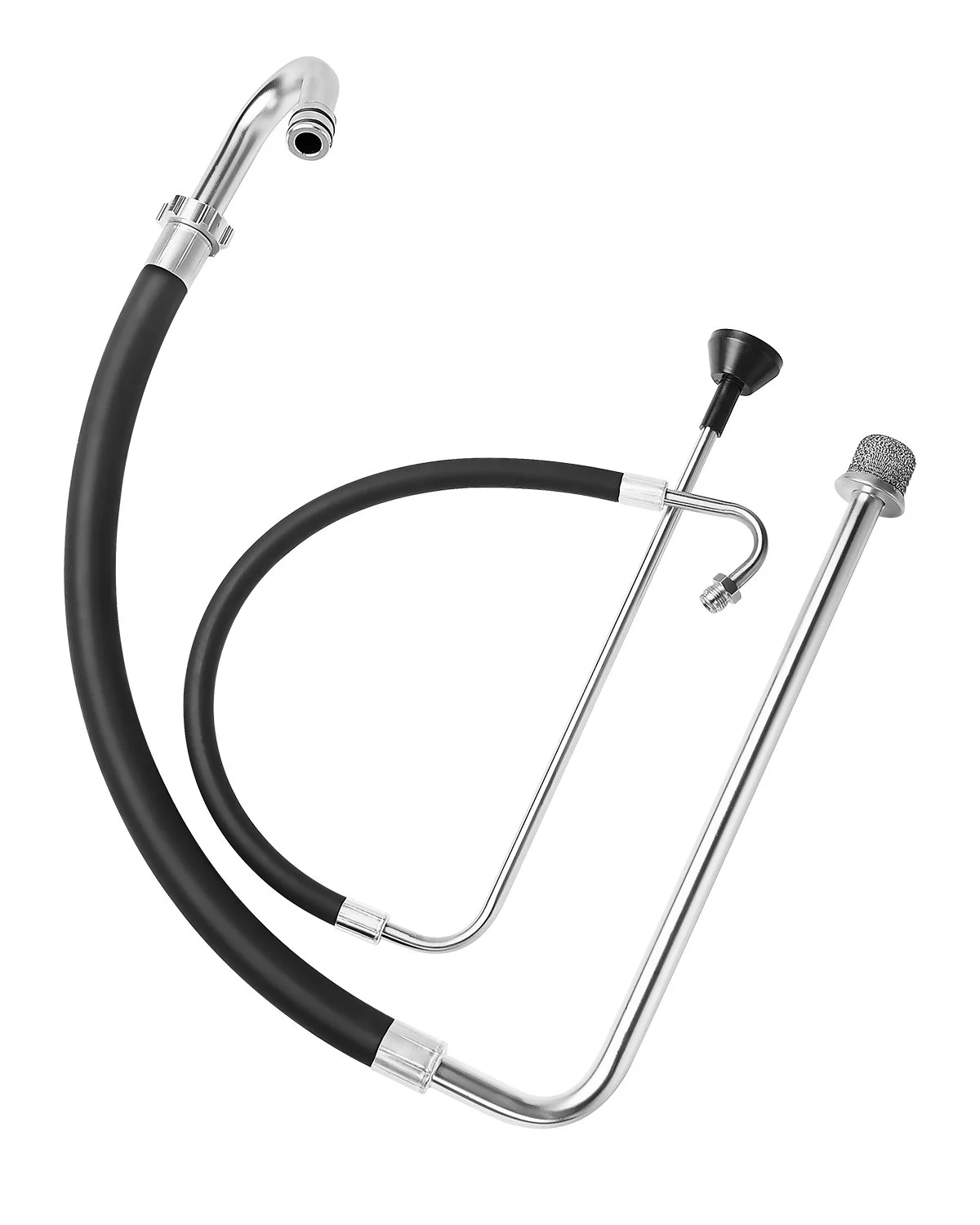 Suction Hose Tube and Reflux Line Sets, Aluminum Alloy an Rubber Suction Hose and Reflux Line Set, Paint Sprayers Tool Part, Compatible with Multiple Airless Spraying/Line Painting Machine