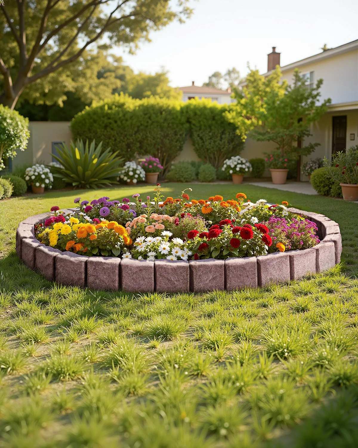 Faux Stone Landscape Edging, 46.8 x 3.9 in Realistic Lawn Edging, Flexible Brick-Sized Garden Edging Border with Anchoring Spikes, Fade-Resistant Yard Edging for Driveways Walkway Brown
