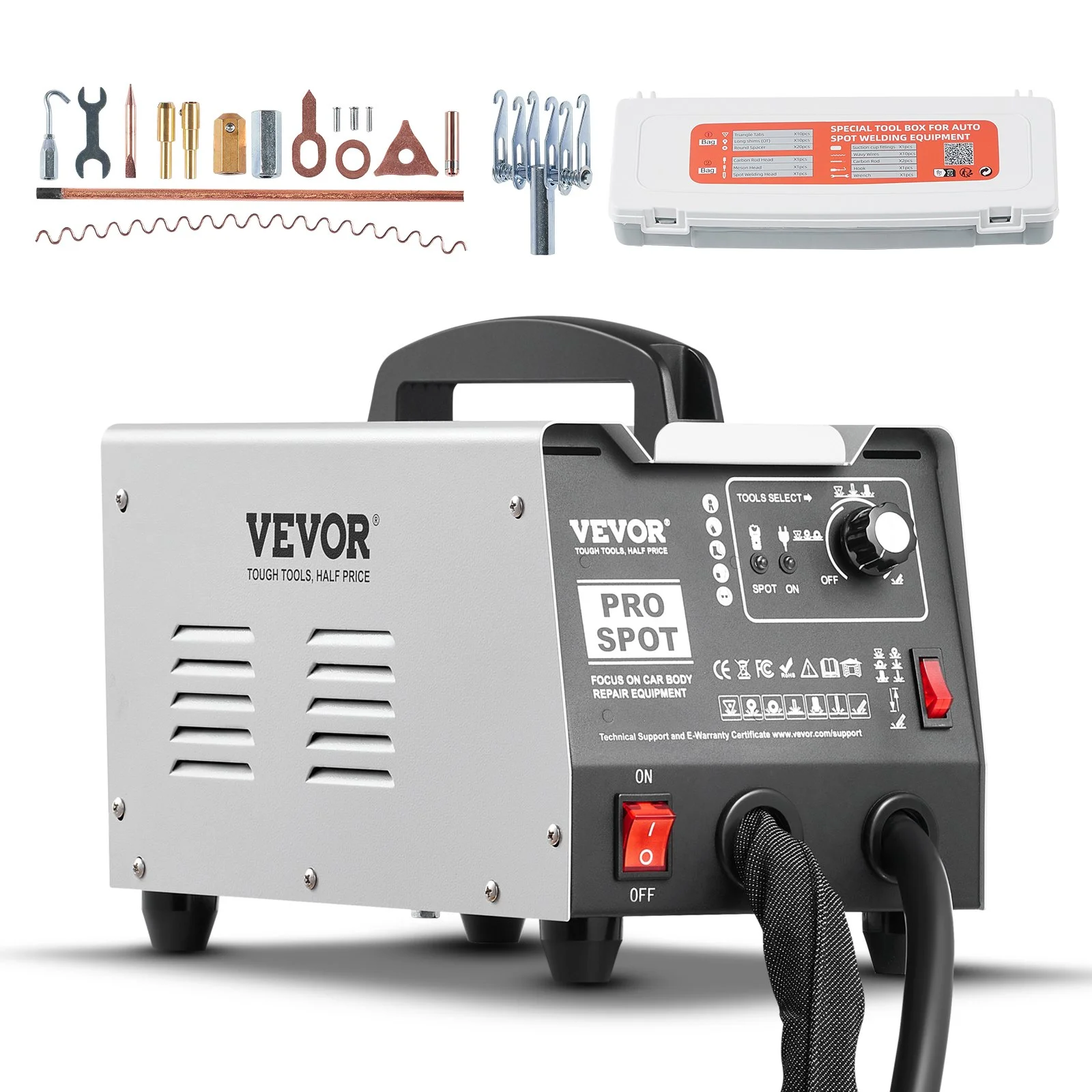 Stud Welder Dent Repair Kit, 110V Auto Body Spot Welding Dent Puller Machine with 7 Welding Modes & Adjustable Power, 1.8KW Spot Welder Dent Removal Tool for Car, Truck Dent Repair