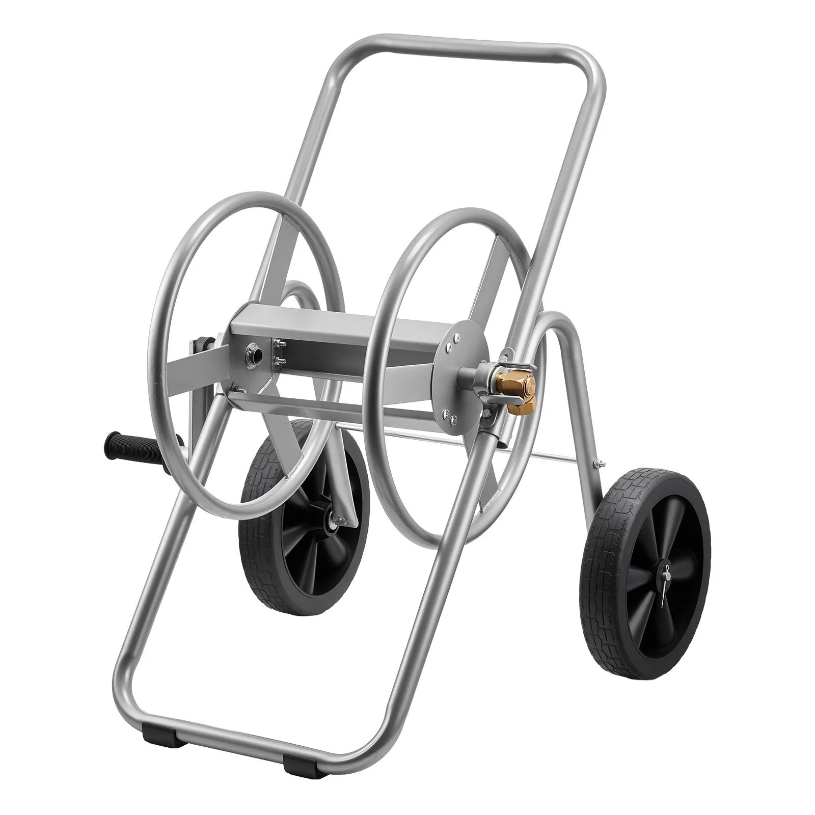 Water Hose Reel Cart, 200/300 ft High-Pressure Garden Hose Cart, Hoses Reel Carts with Two Wheels, Handle & Heavy-Duty Mesh Storage Basket, Portable Hoses Reels for Garden Watering, Car Washing