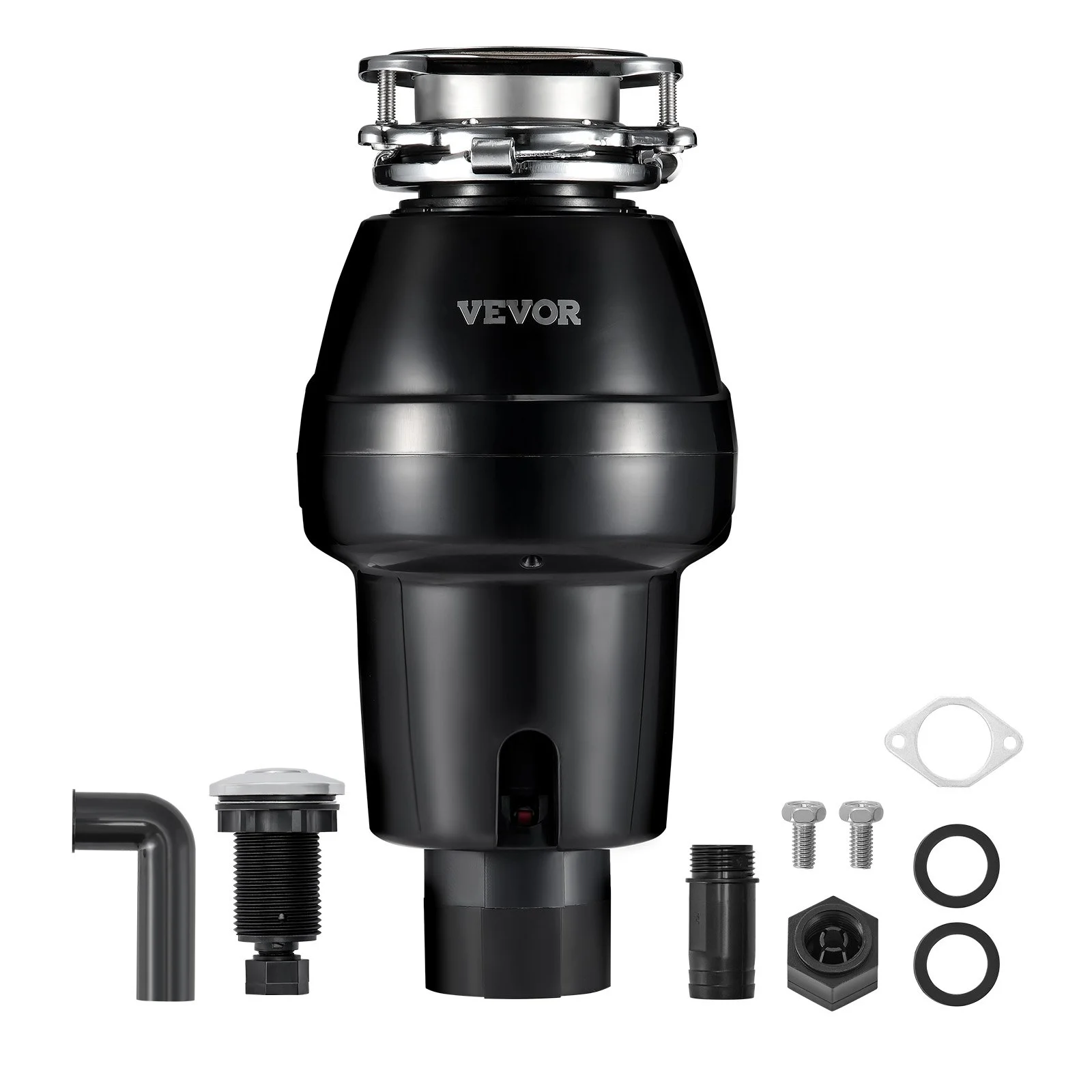 Garbage Disposal, 3/4 HP 3260RPM Continuous Feed Food Waste Disposer, 3-Bolt Mount Food Waste Grinding System with Sound Reduction, Power Cord & Splash Guard for Kitchen Sinks