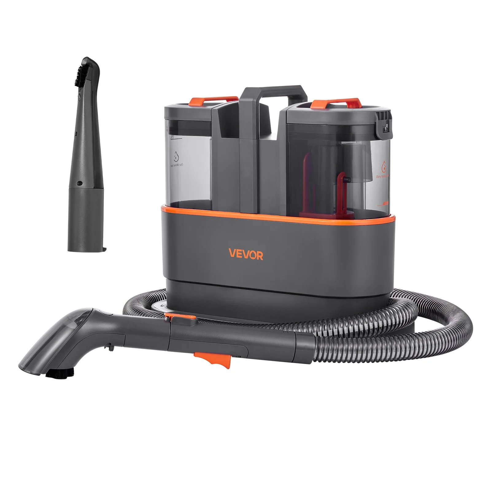 Carpet Cleaner Machine, 50.72 oz Clean Water Tank & 27.05 oz Dirty Water Tank, Portable Upholstery Shampooer, 11.5Kpa Handheld Furniture Extractor, Spot and Stain Deep Cleaner for Rug Couch Car