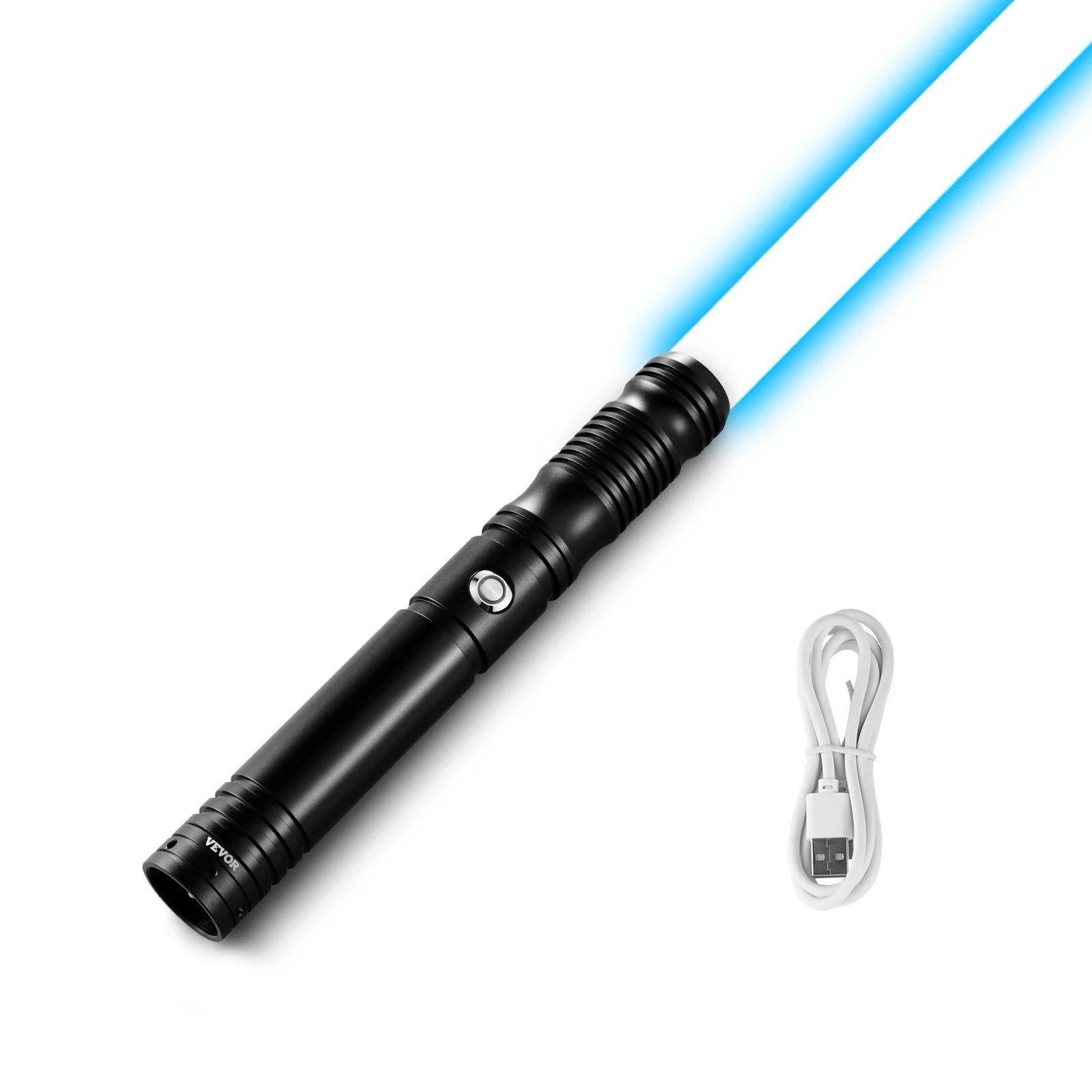 Light Sword, 40" Light up Sword with 12 RGB Colors, Mute Mode and Realistic Handle, Rechargeable Light Up Sword Toy for Adults and Kids, Christmas Day, Halloween Cosplay, Birthday, Black