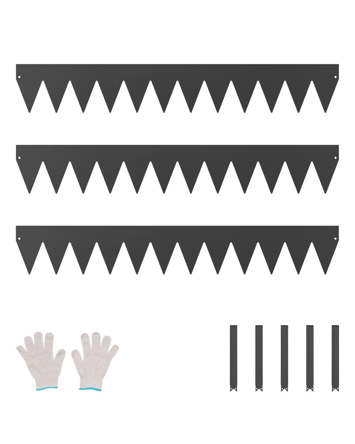 Steel Landscape Edging, 3 Packs 40 x 6 in Rust-Resistant Metal Landscape Edging, Bendable Garden Edging Border, Heavy Duty Lawn Edging, Easy-to-Install, Flower Bed Yard Pathway Divider Black