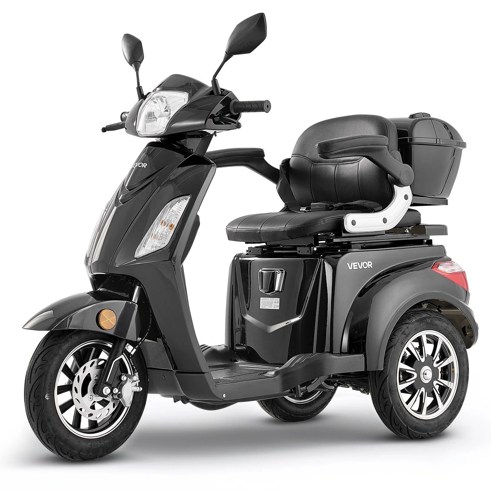 Heavy Duty 3-Wheel Mobility Scooters for Seniors & Adults, 500lbs Capacity, 21.5 Miles 3-Speed Long Range, 1000W All Terrain Electric Recreational Scooter Wheelchair, 20° Max Climbing Capacity