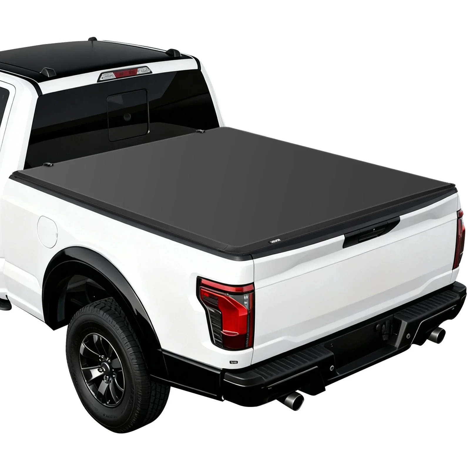 Soft Tri-Fold Truck Bed Tonneau Cover, Compatible with 2015-2025 Ford F-150 5.5 ft (67.1 in) Bed, Waterproof Soft Folding Truck Tonneau Cover with 3-Layer PVC and Aluminum Alloy Support Bar