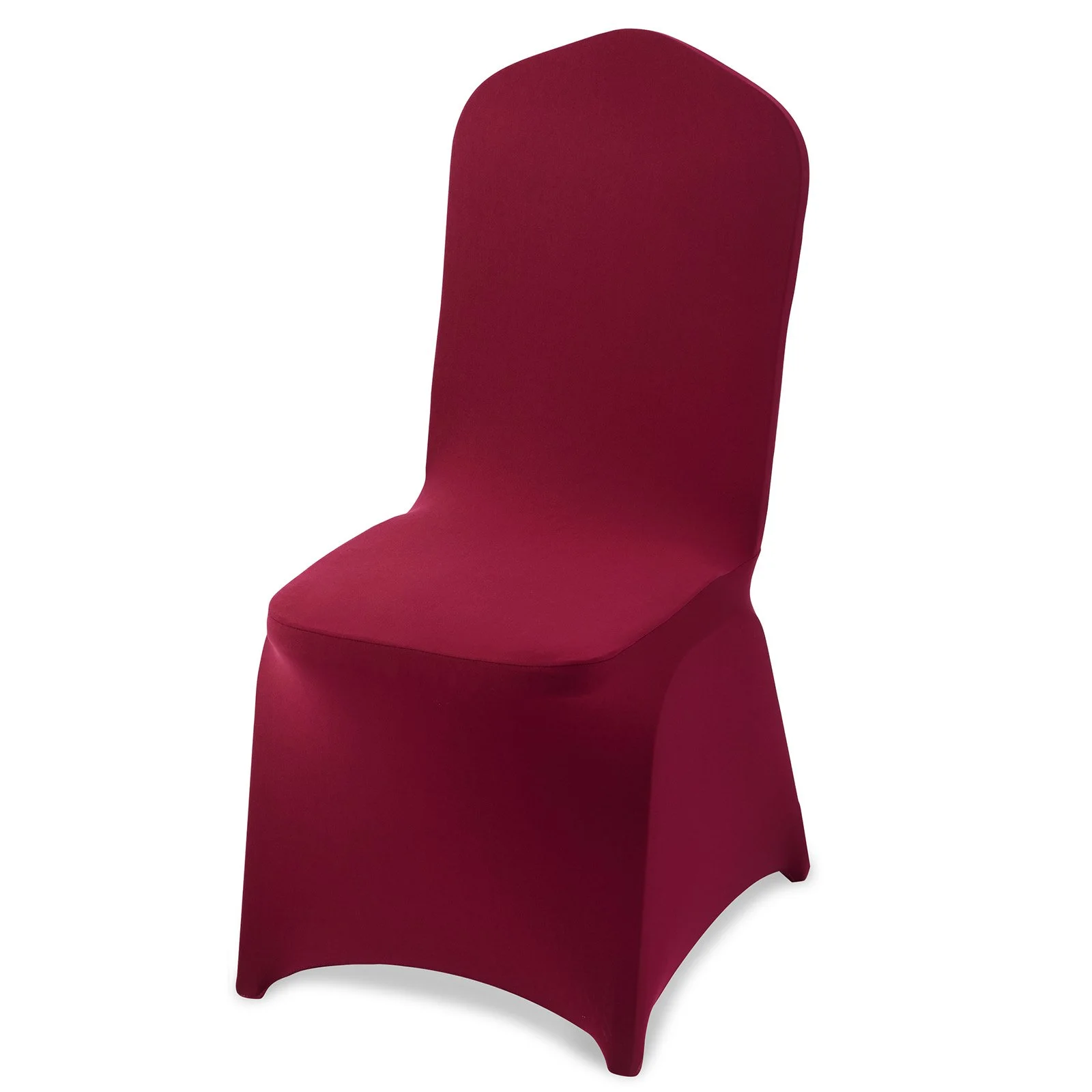 50 Pcs Burgundy Chair Covers, Polyester Spandex Chair Cover, Stretch Slipcovers for Wedding Party Dining Banquet Flat-Front Chair Covers, Fits Chair Measures up to 20.08 x 17.72 x 37.4 inch