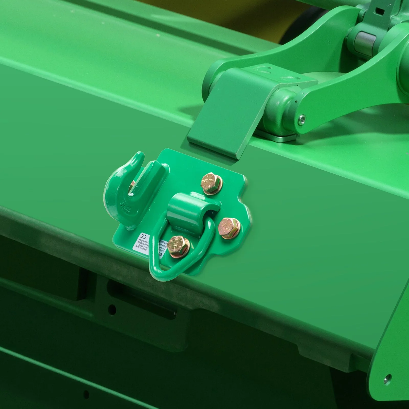 3/8" Tractor Bucket Hooks with Tie Down Ring, Grade 70 Forged Steel 2 Pack Bolt-On Grab Hook with Back Plates Compatible for Tractor Bucket RV UTV Truck Maximum Break Strength 15,000 lbs, Green - Image 11