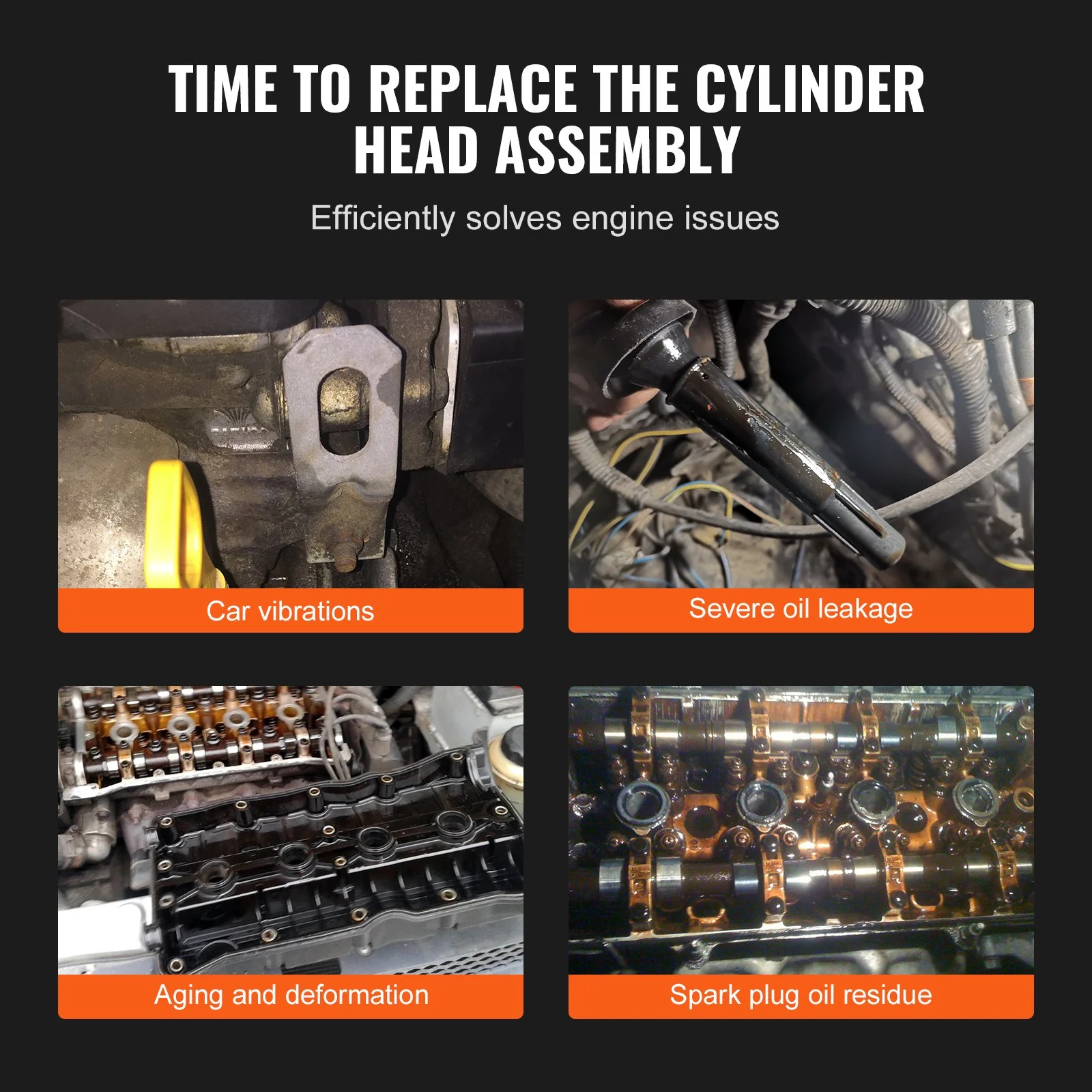Engine Cylinder Head Assembly Replacement, Cast Iron Engine Cylinder Head, Compatible with CHEVROLET 1500 PICKUP 96-99, ESCALADE 99-00, GMC 1500 PICKUP 96-99, SUBURBAN 1500 96-99, TAHOE 96 2000 - Image 12